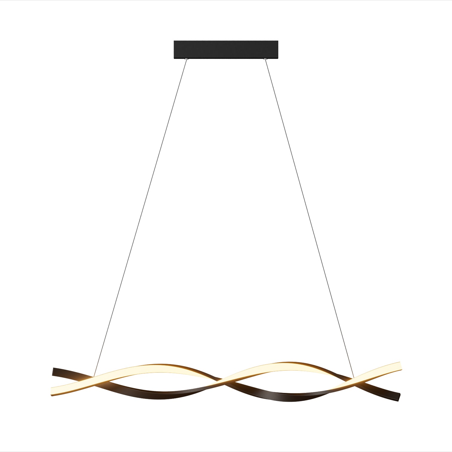 MONRICO Modern Linear LED Pendant Light 2CCT Dimmable 1200mm 38W Dining Table Matt Black - 7Pandas Australia