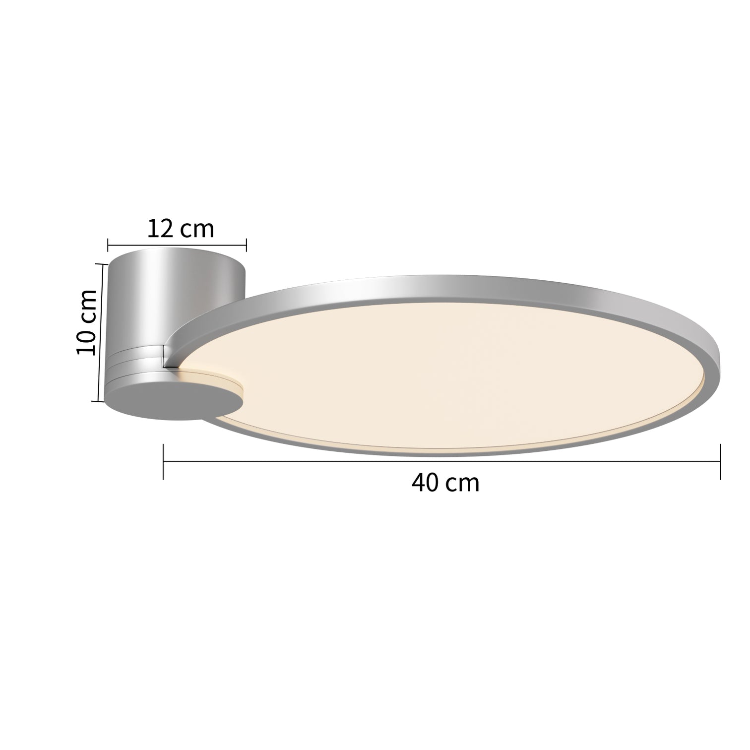 ELINA 40cm Diameter LED Ceiling Flush Mount 2CCT 40W Dimmable Silver - 7Pandas Australia