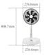 Rechargeable Premium Foldable Fan 4 Speed Portable Fan Adjustable Height with Remote Control - 7Pandas Australia