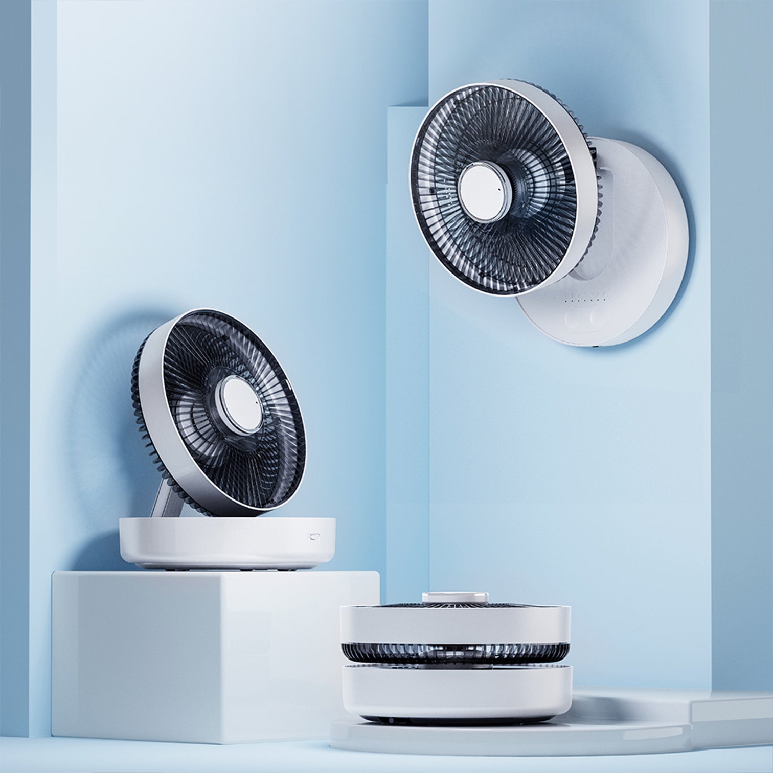 Rechargeable Foldable Camping Fan 3 speed With Night Light Mode Remote Control - 7Pandas Australia