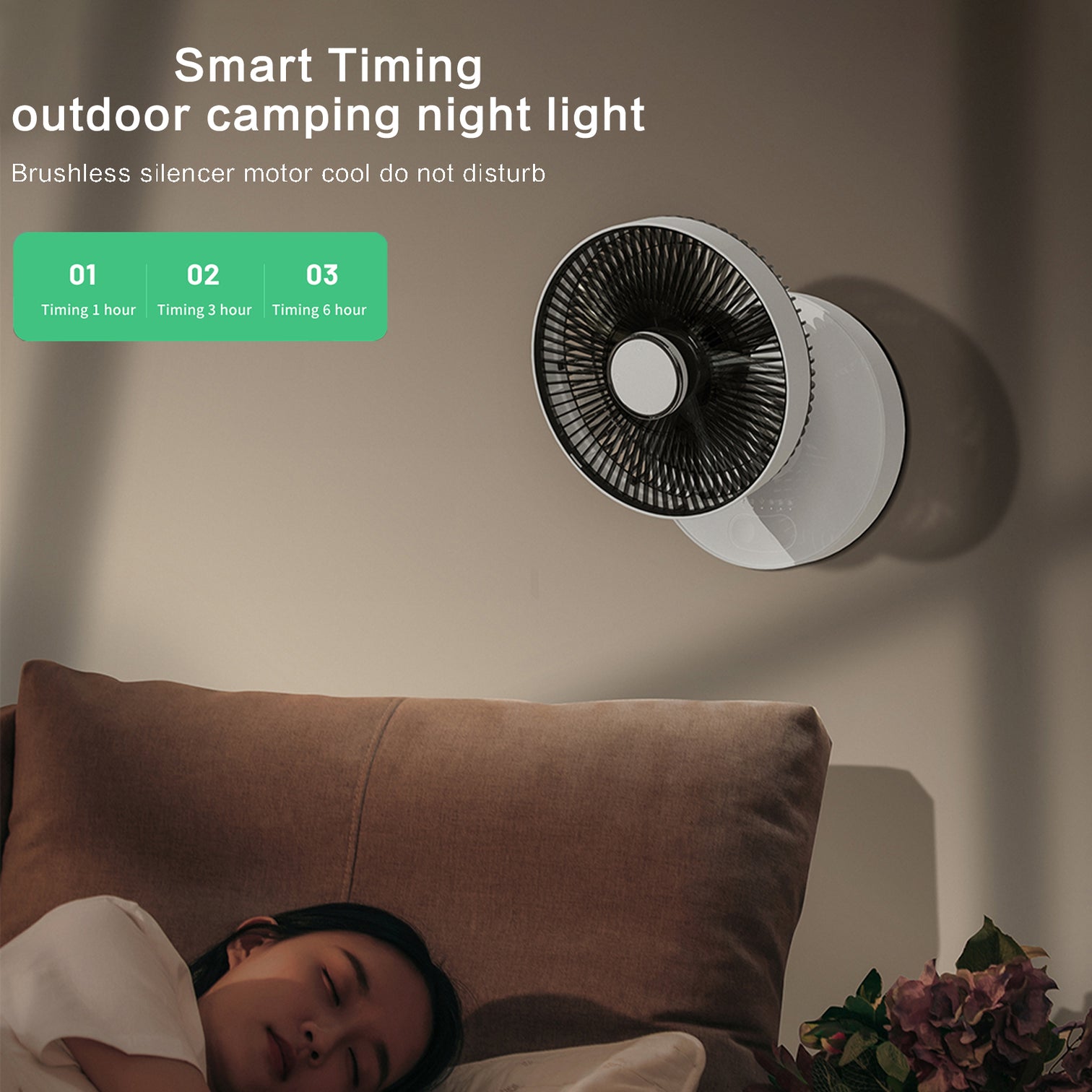 Rechargeable Foldable Camping Fan 3 speed With Night Light Mode Remote Control - 7Pandas Australia