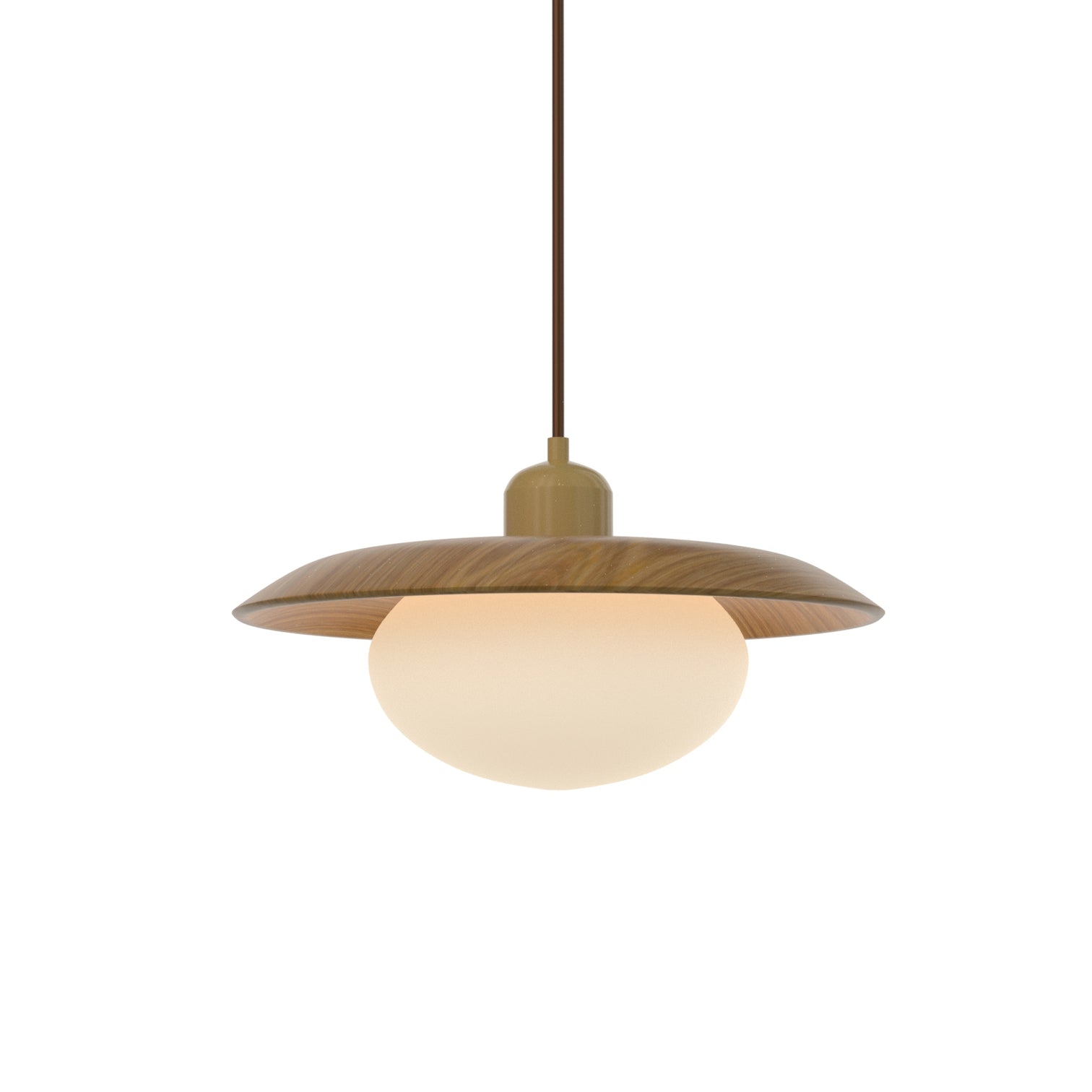 JORDAN Natural Wood Pendant Light with Opal Glass Shade Kitchen Island Dining Room E27 base - 7Pandas Australia