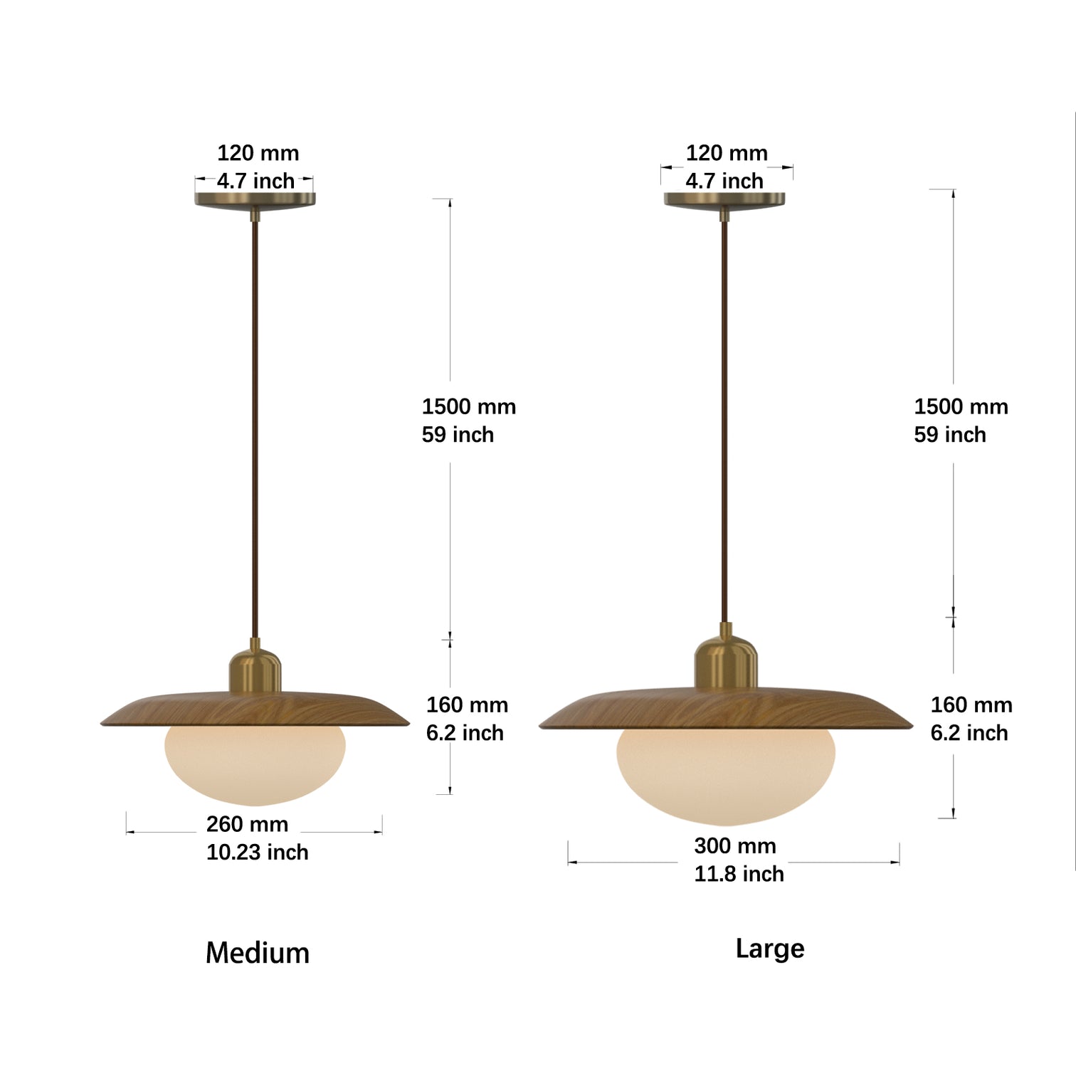 JORDAN Natural Wood Pendant Light with Opal Glass Shade Kitchen Island Dining Room E27 base - 7Pandas Australia