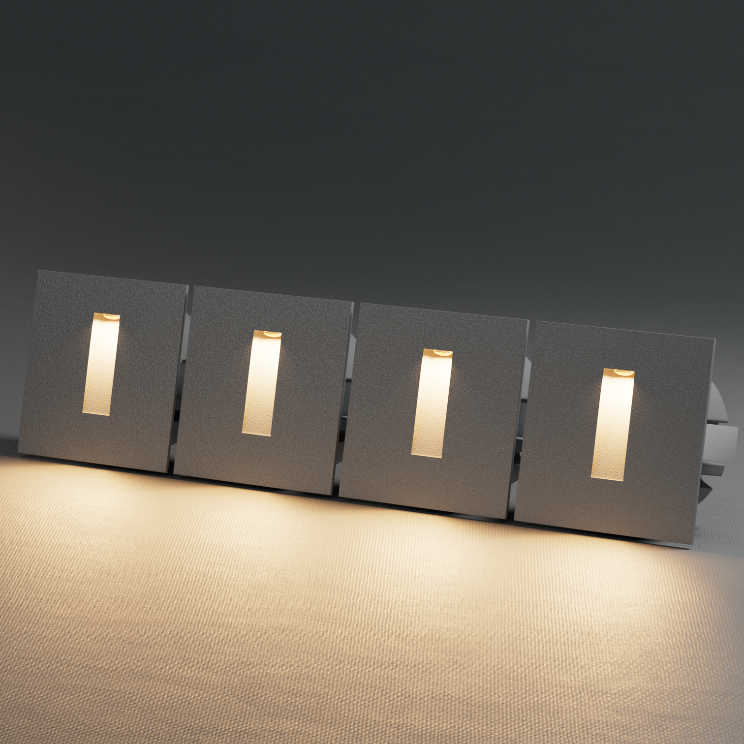 4PACK Aluminium Outdoor LED Stair Light 505 Series 3W Exterior IP65 Weatherproof 3000K - 7Pandas Australia