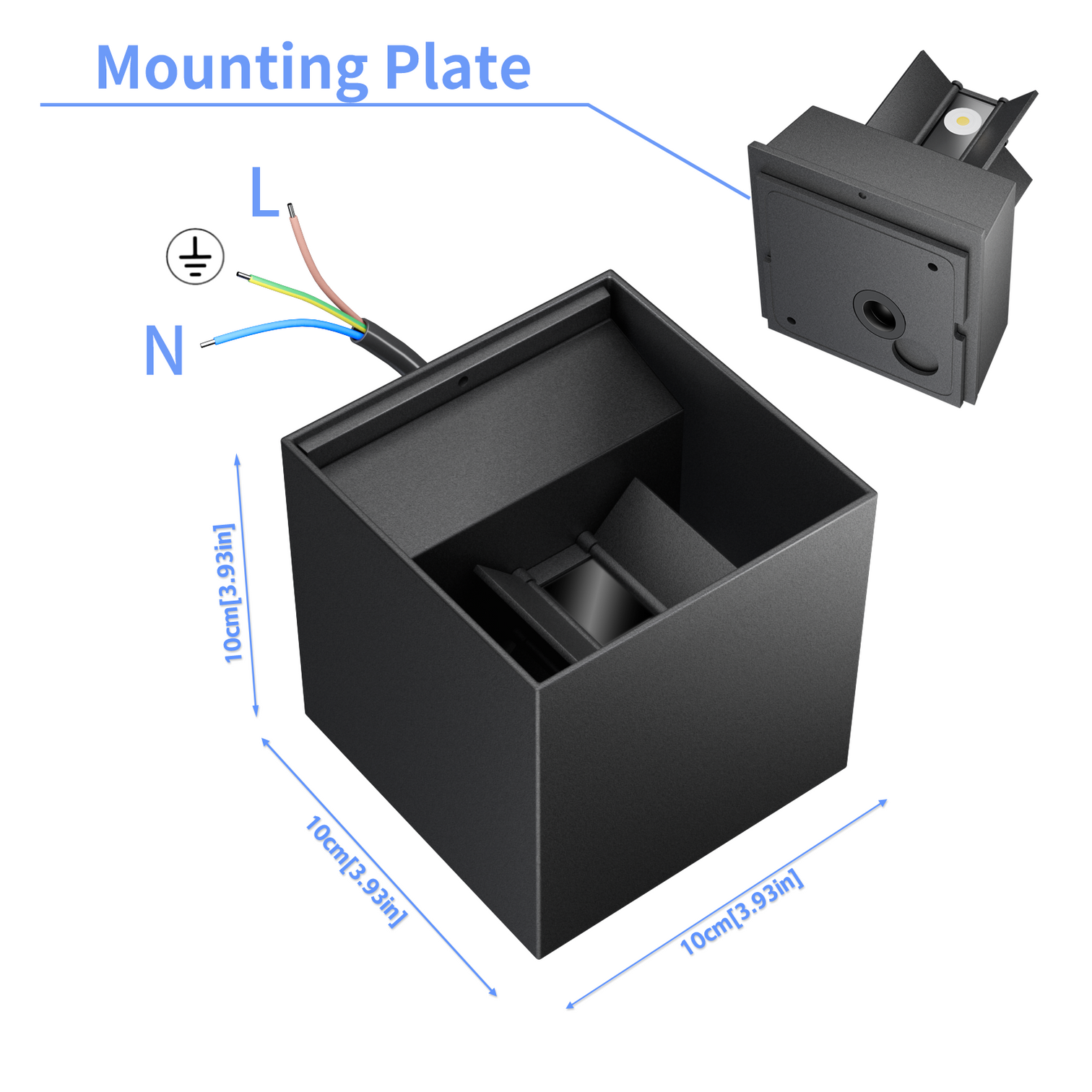 AUX Outdoor LED Wall Light 5+5W 3000K Up and Down Adjustable IP65 - 7Pandas Australia