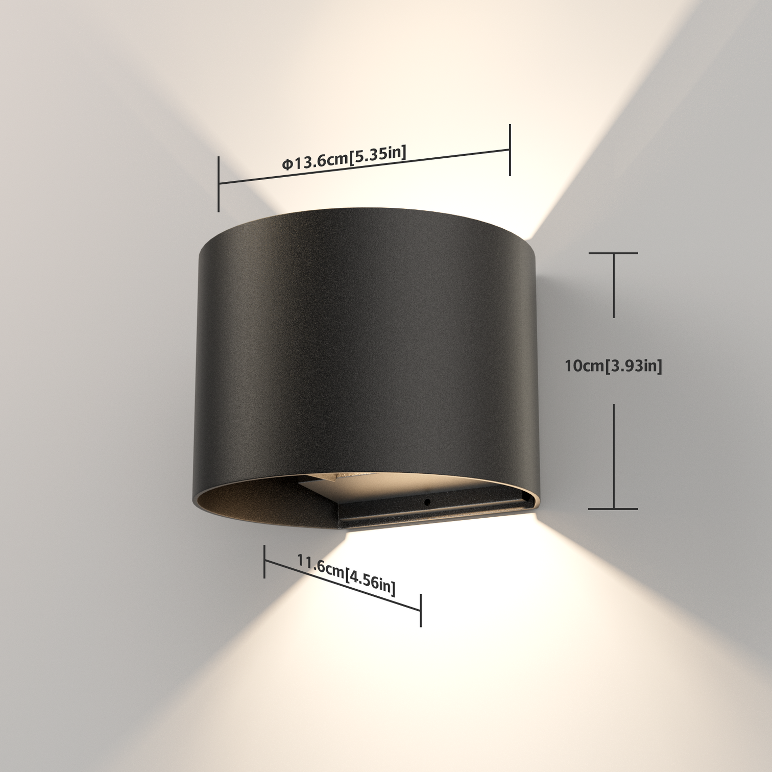 AUX Outdoor LED Wall Light 5+5W 3000K Up and Down Adjustable IP65 - 7Pandas Australia