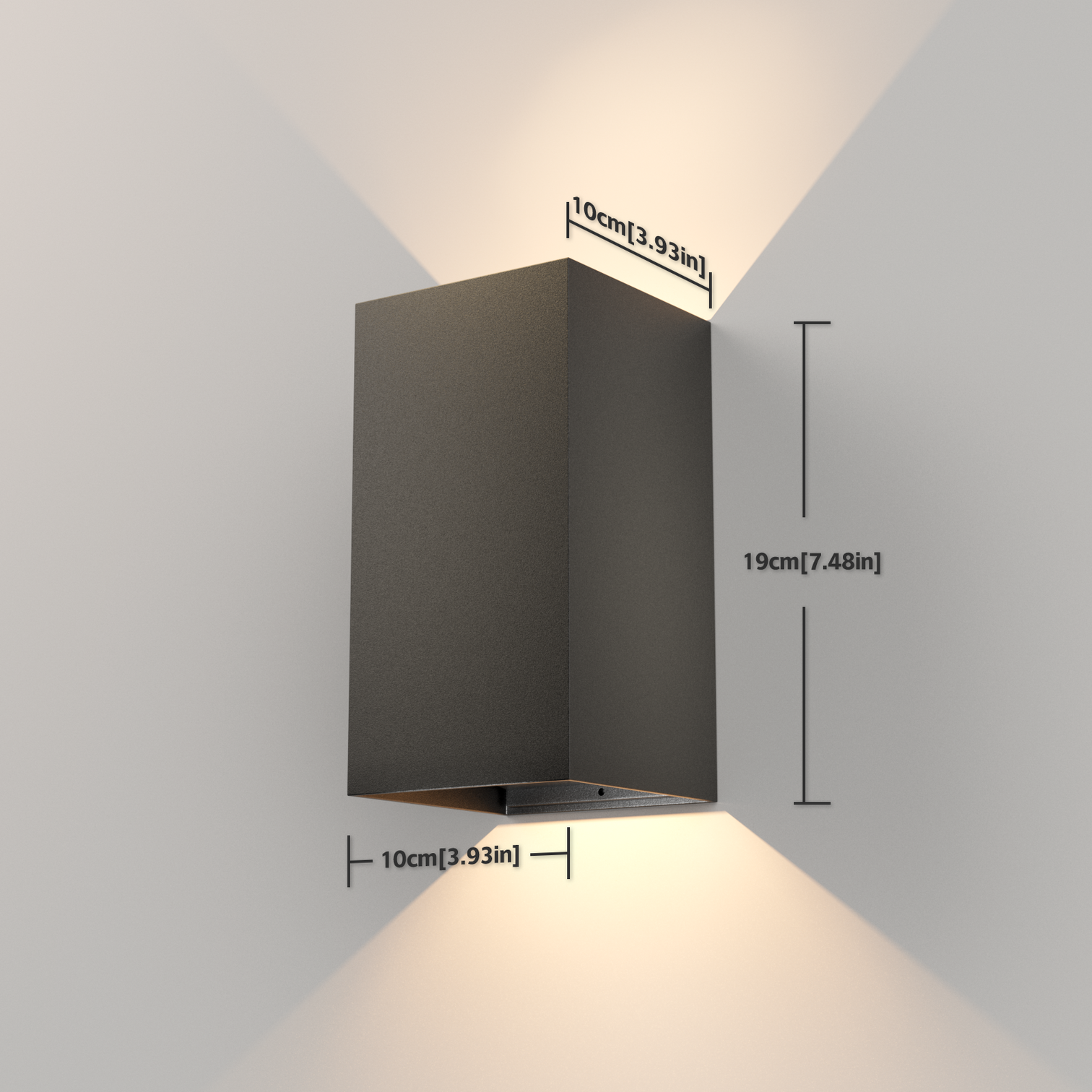 AUX Outdoor LED Wall Light 5+5W 3000K Up and Down Adjustable IP65 - 7Pandas Australia