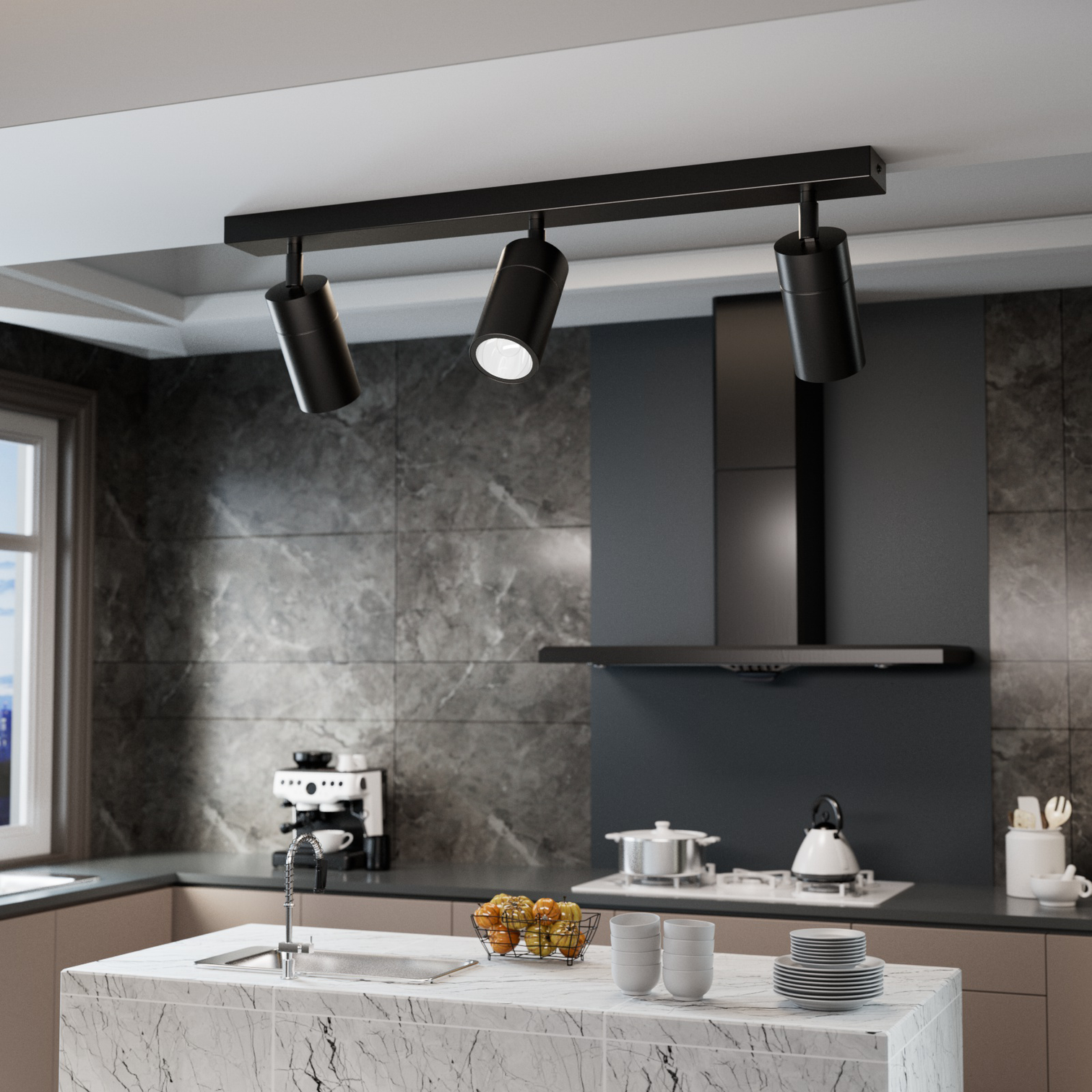 PILLAR 3-Light Adjustable Spotlights Outdoor Wall Light Garage IP65 GU10 base - 7Pandas Australia