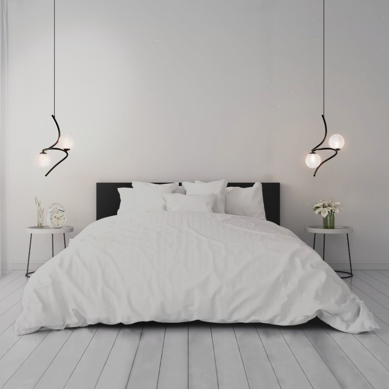 ALFA 2-Lights Modern Style Glass Pendant Light Fixtures Dining Room Kitchen Island G9 - 7Pandas Australia