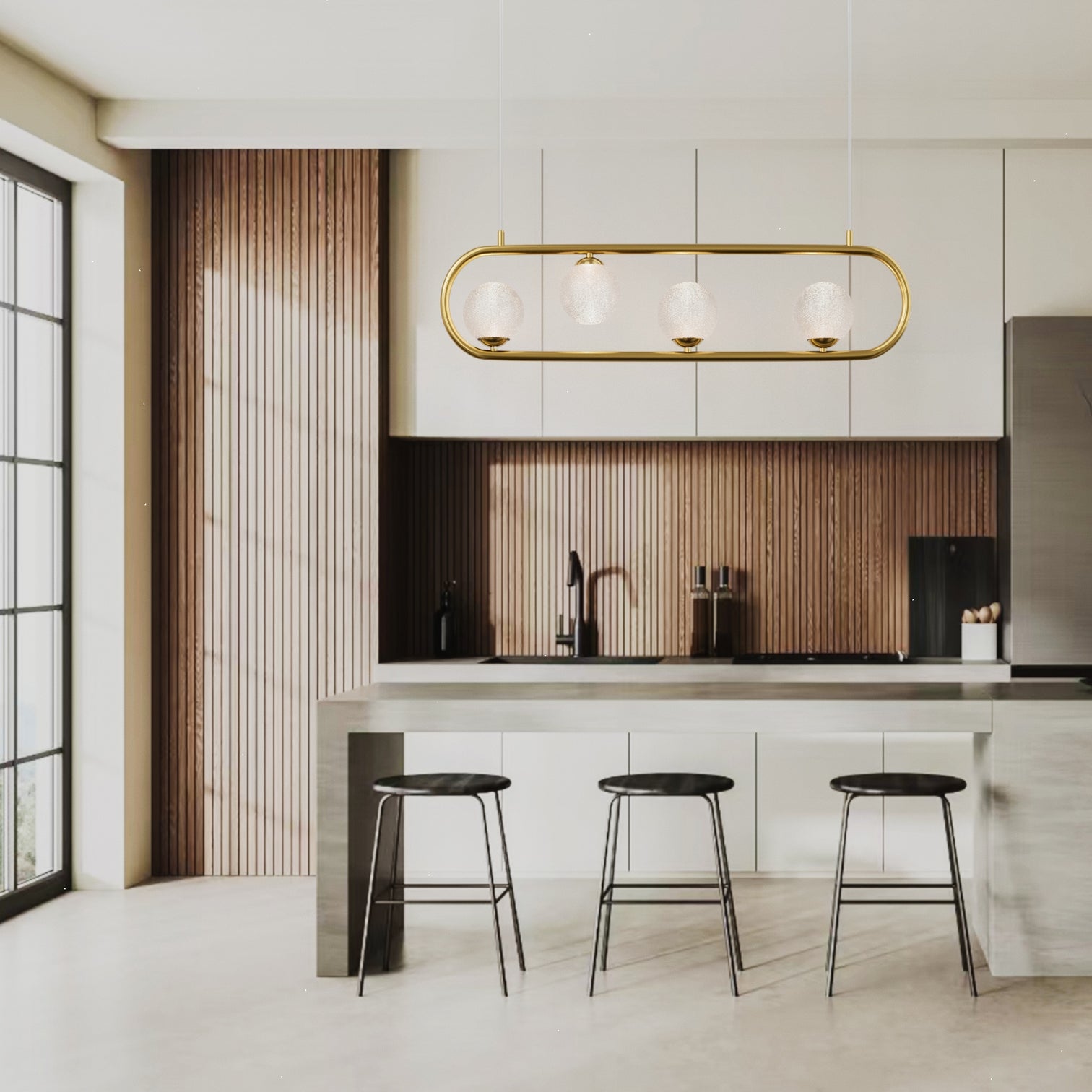 ALFA 4-Lights Modern Style Glass Pendant Light fixtures Dining Room Kitchen G9 - 7Pandas Australia