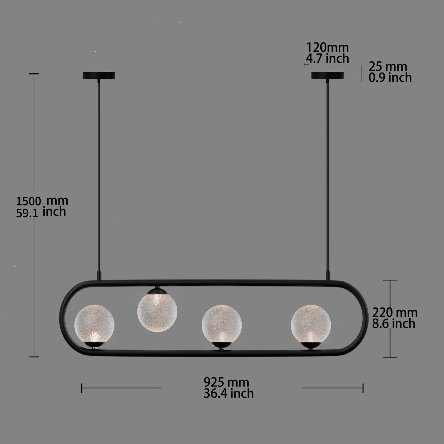 ALFA 4-Lights Modern Style Glass Pendant Light fixtures Dining Room Kitchen G9 - 7Pandas Australia