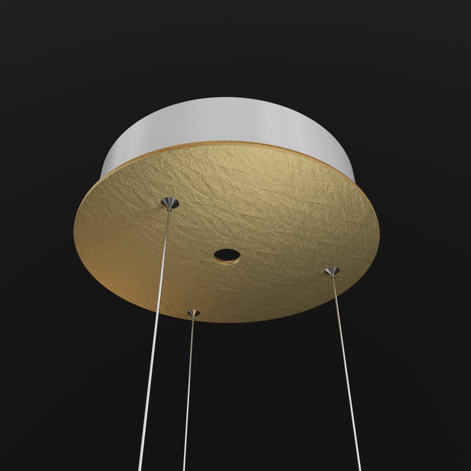 ENRA Brush Gold 35cm LED Circular Chandelier Hanging Light 56W 3000K - 7Pandas Australia