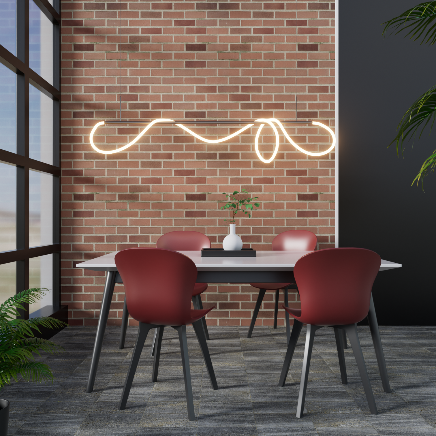 LUNA Contemporary Dimmable LED Strip Pendant Luxury Style Bar Dining Table CCT Remote Control - 7Pandas Australia