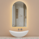 Arched LED Bathroom Mirror with Lights Color Temperature Adjustable CCT Dimmable 50*90cm - 7Pandas Australia