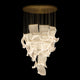 BORAS LED Modern Style High Ceiling Chandelier 3CCT Living Room Aged Brass Dimmable