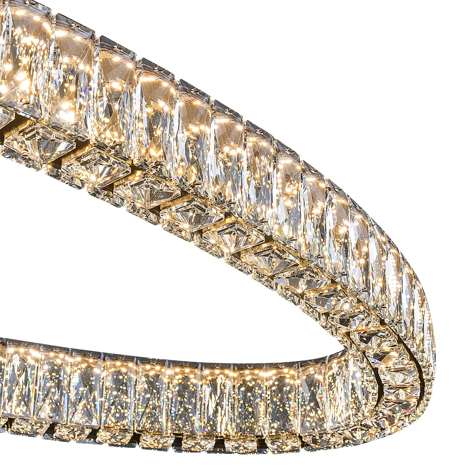 CASSIE 120cm Modern Luxury LED Oval K9 Crystal Chandelier 3CCT Dimmable - 7Pandas Australia