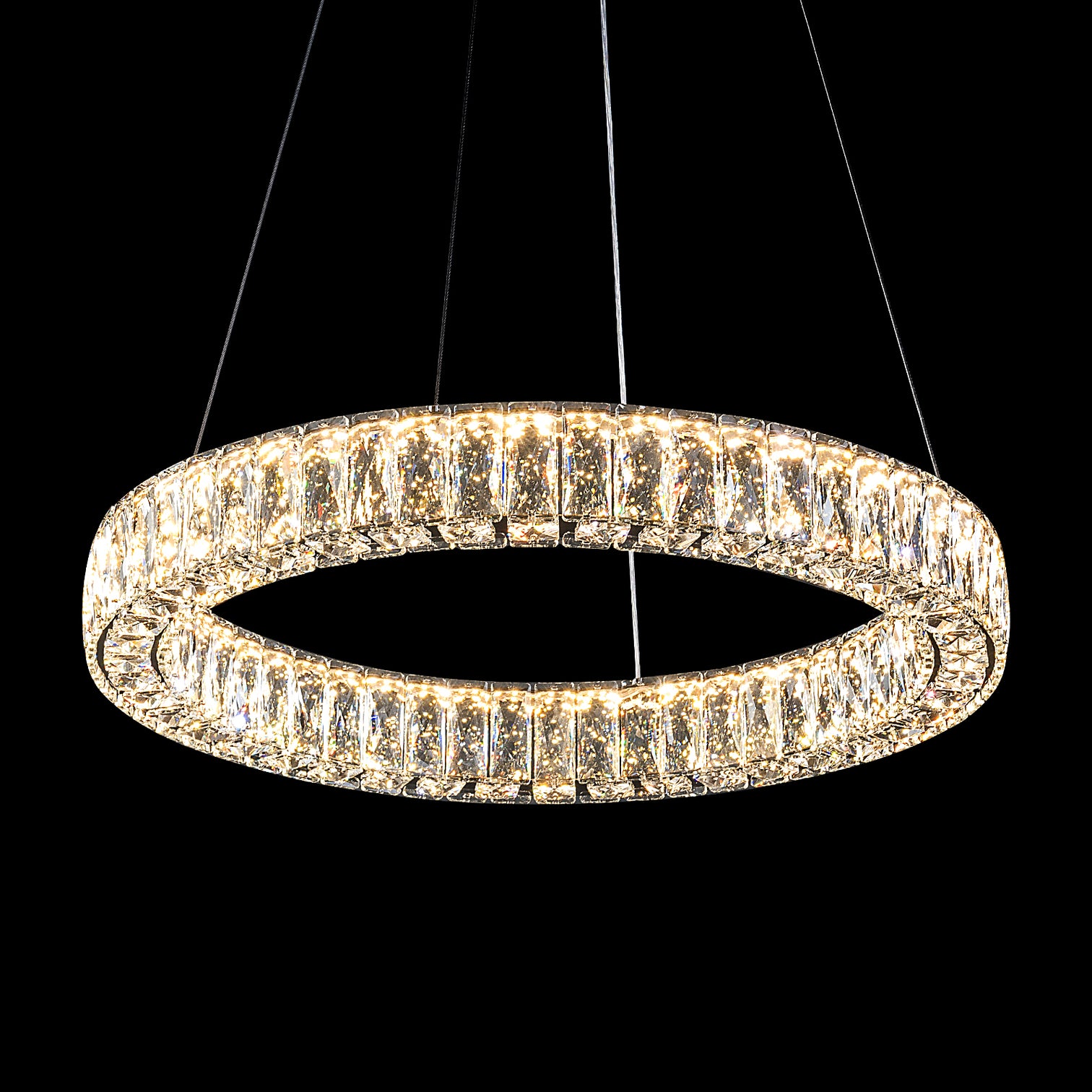 CASSIE LED Dimmable Round K9 Crystal Chandeliers 3CCT Living Room - 7Pandas Australia