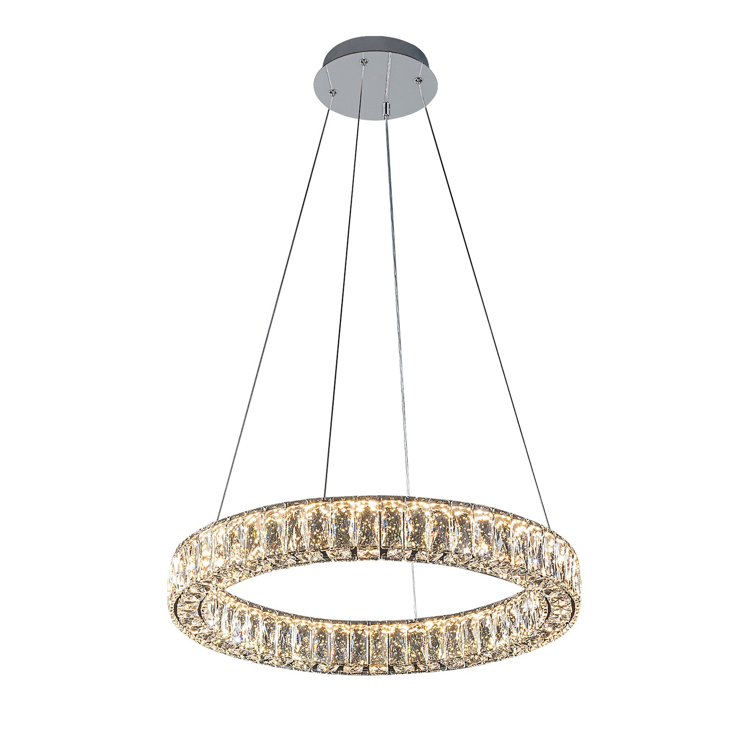 CASSIE LED Dimmable Round K9 Crystal Chandeliers 3CCT Living Room - 7Pandas Australia