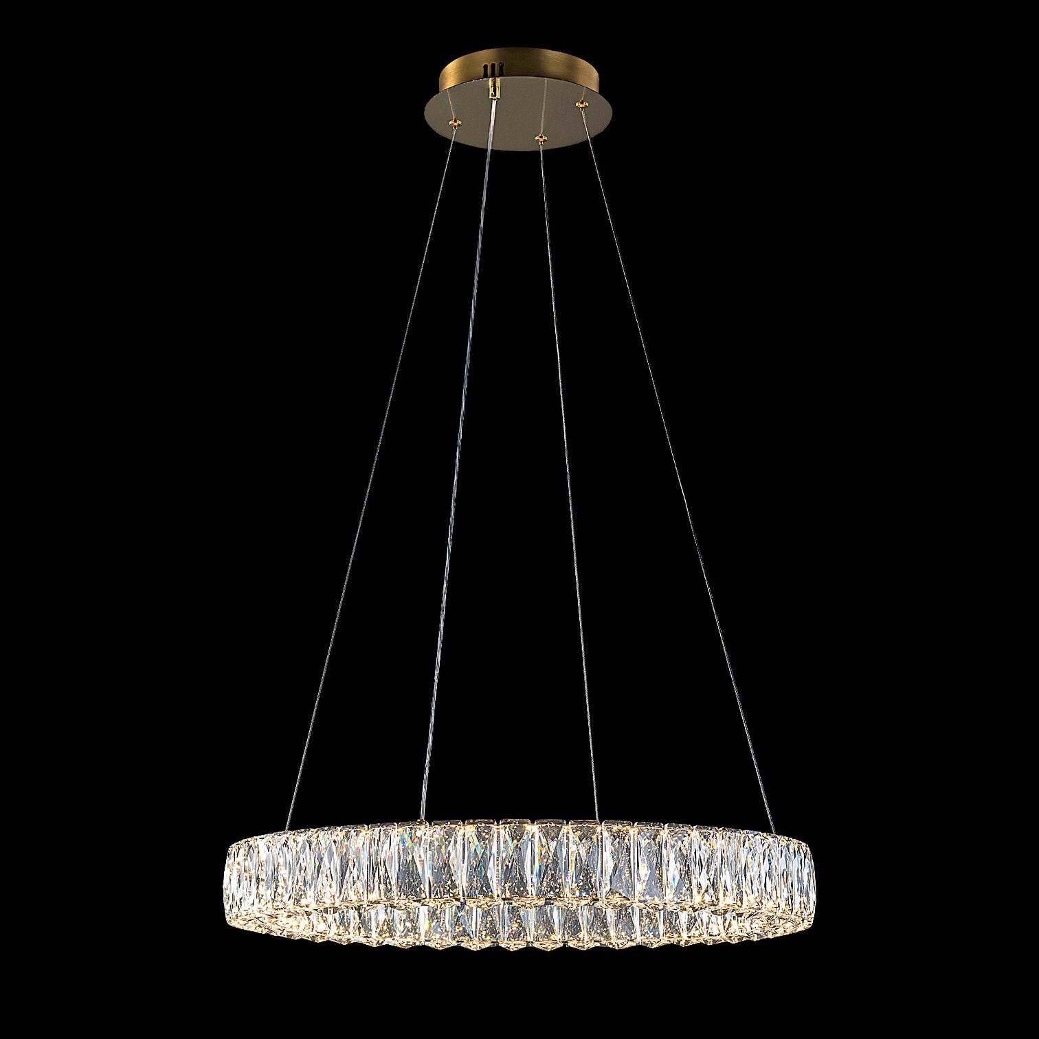 CASSIE LED Dimmable Round K9 Crystal Chandeliers 3CCT Living Room - 7Pandas Australia