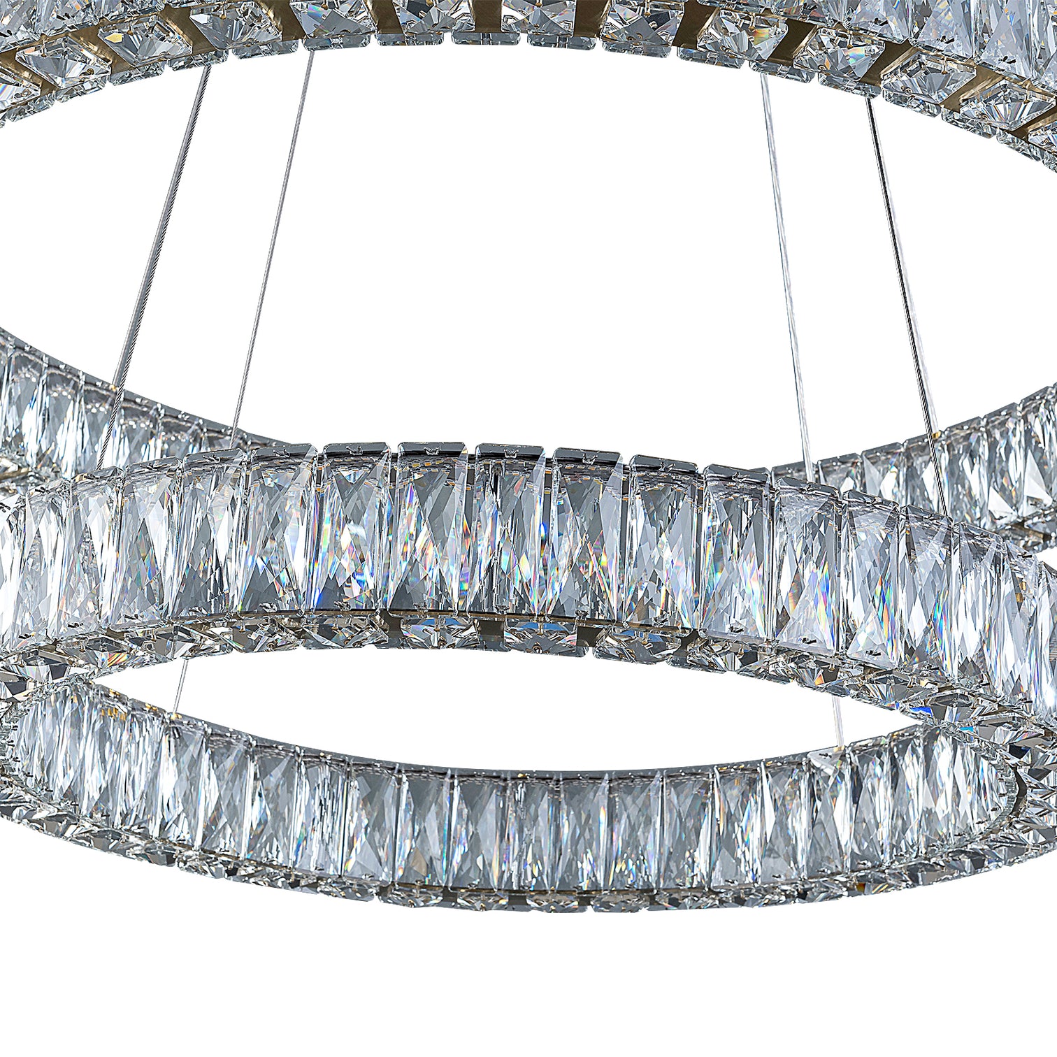 CASSIE 2-Tier Modern LED Dimmable K9 Crystal Chandeliers 3CCT Living Room - 7Pandas Australia