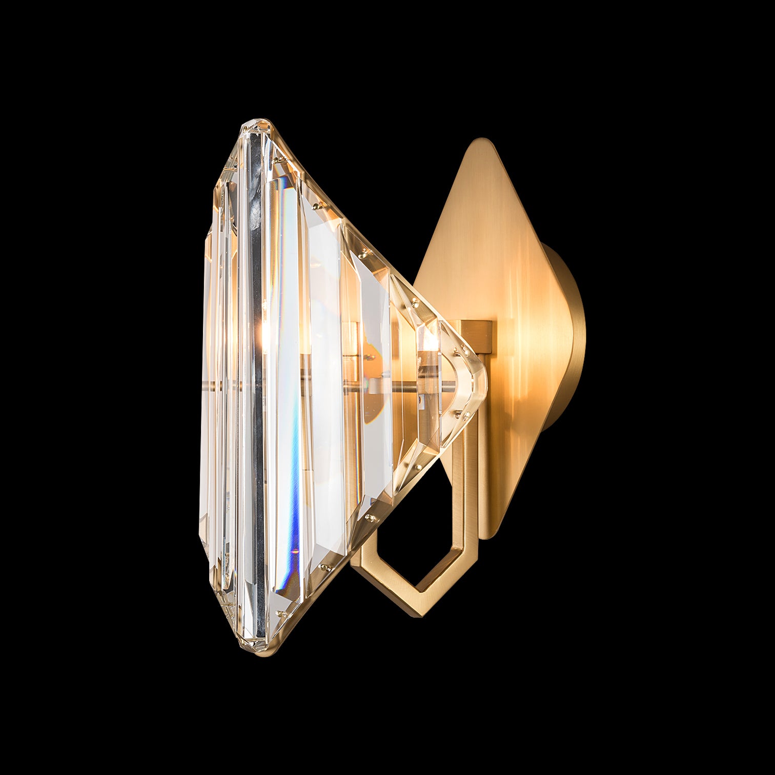 BLIN Luxury K9 Crystal Interior Wall Light Aged Brass Living Room Bathroom Vanity Light E14 Base - 7Pandas Australia