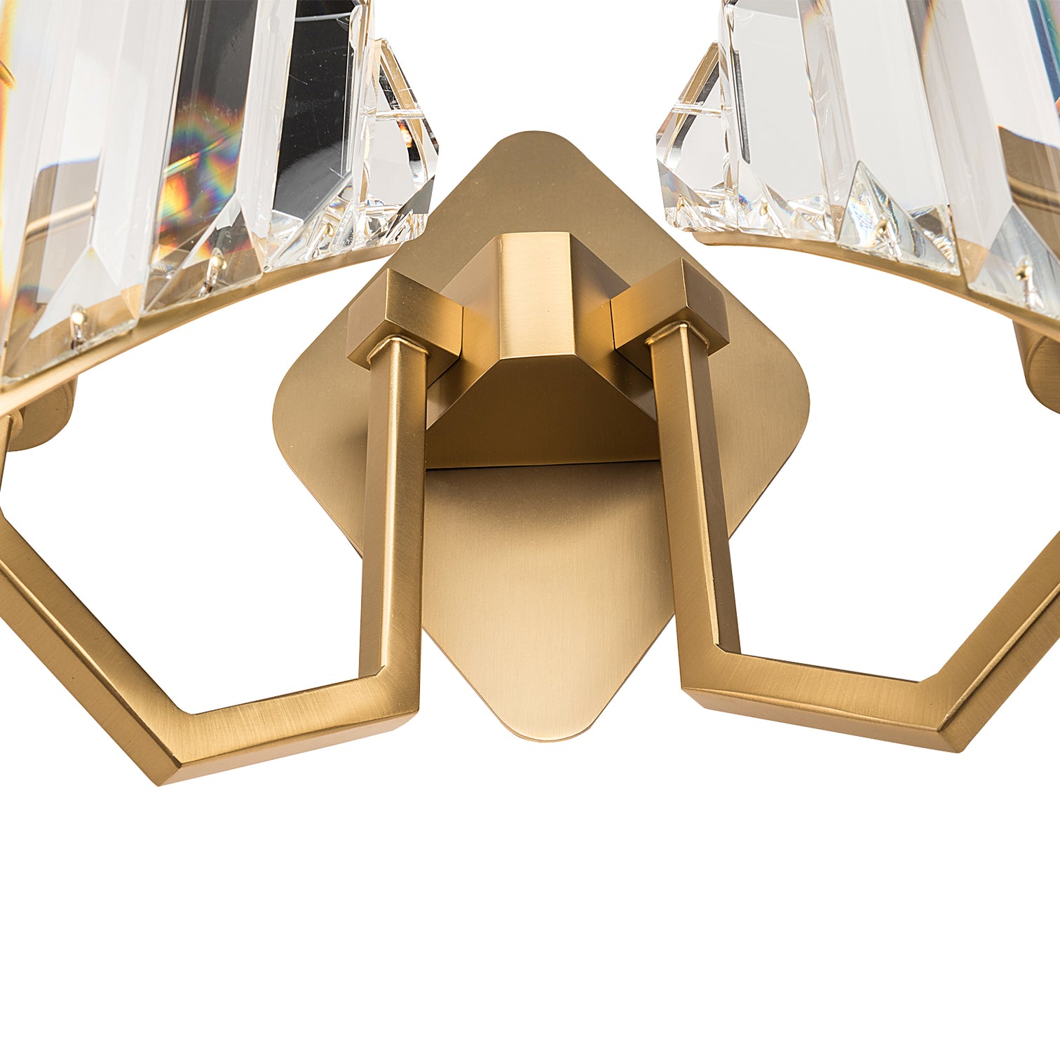 BLIN Luxury K9 Crystal Interior Wall Light Aged Brass Living Room Bathroom Vanity Light E14 Base - 7Pandas Australia