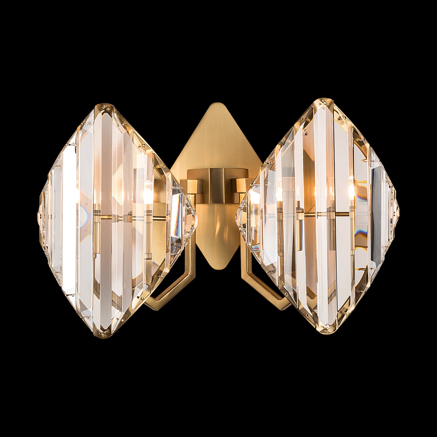 BLIN Luxury K9 Crystal Interior Wall Light Aged Brass Living Room Bathroom Vanity Light E14 Base - 7Pandas Australia