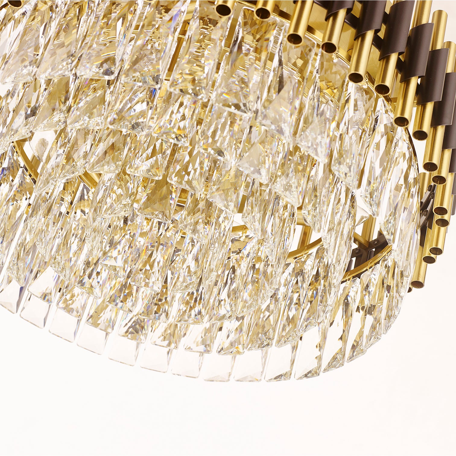 HARZ 500mm Modern Style Flush Mount K9 Crystal Ceiling Light Living Room E14 - 7Pandas Australia