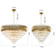 HARZ 5-Tier Round Modern Luxury K9 Clear Crystal Chandeliers Dimmable