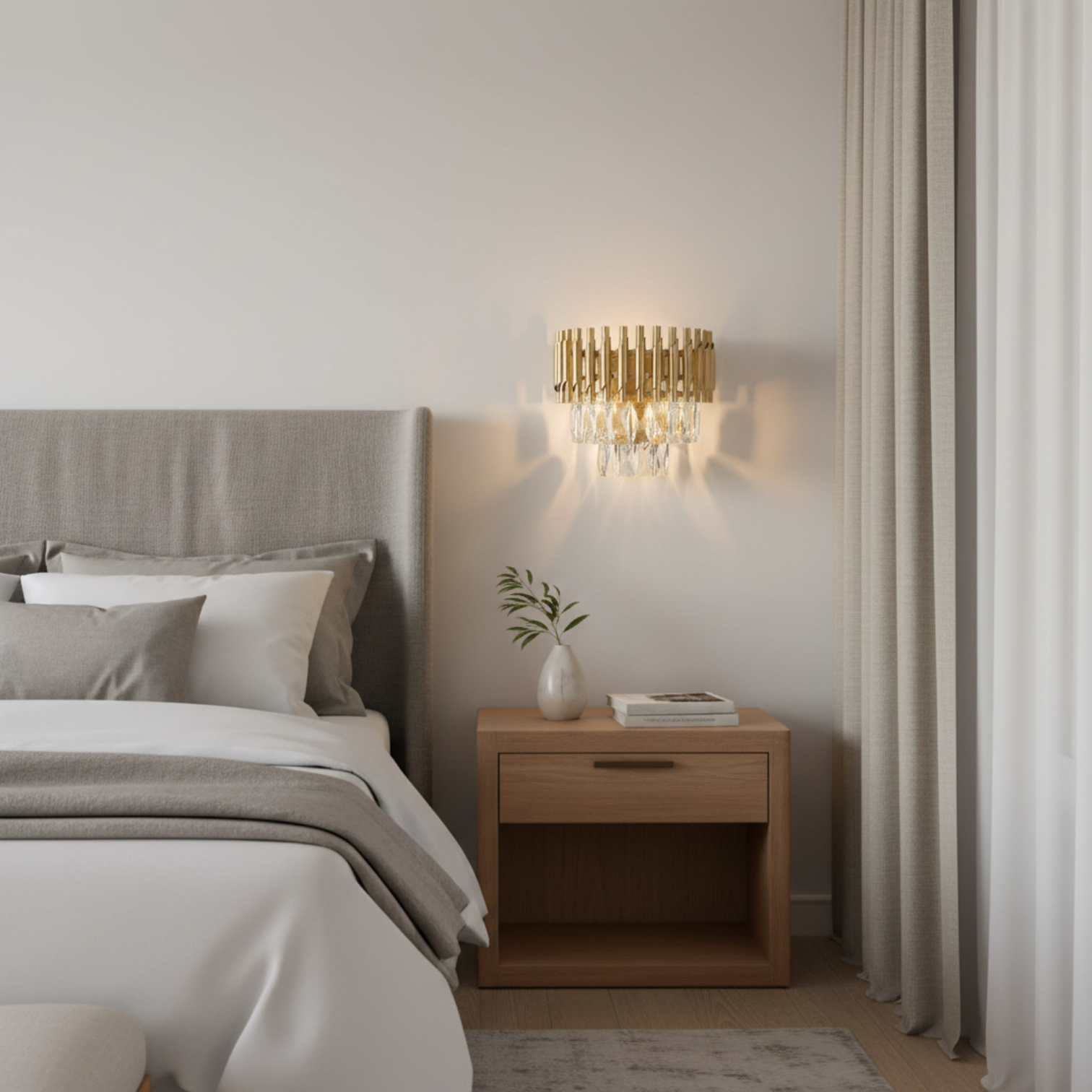 HARZ Modern Crystal Interior Design Sconces Wall Mount Lighting Fixture - 7Pandas Australia