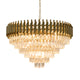 HARZ 5-Tier Round Modern Luxury K9 Clear Crystal Chandeliers Dimmable