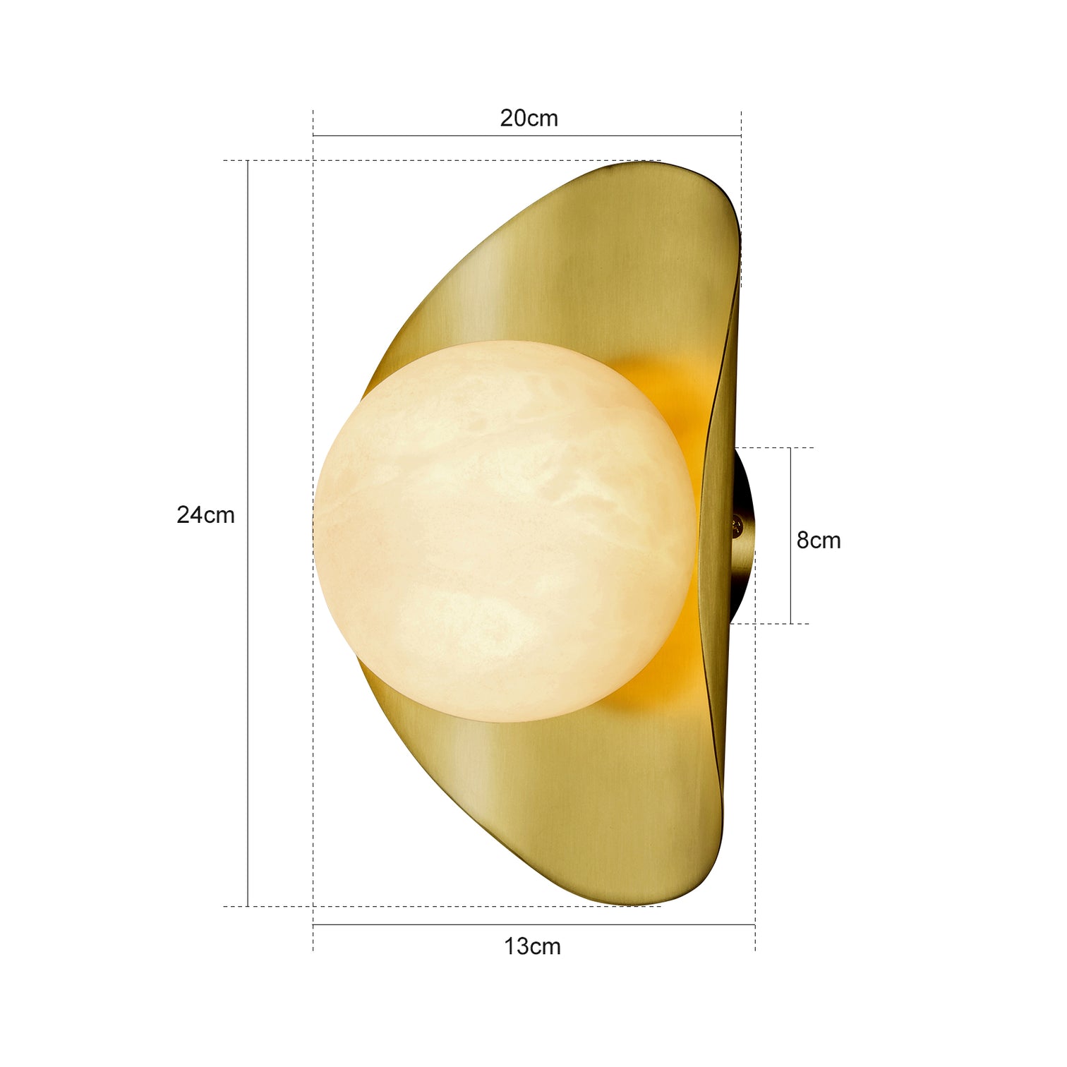 DENVER Luxury Solid Copper Alabaster Interior Wall Light LED G9 Dimmable - 7Pandas Australia