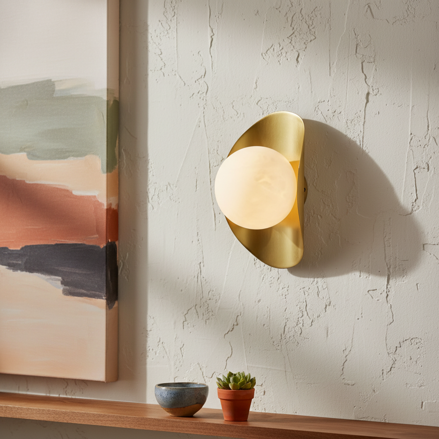 DENVER Luxury Solid Copper Alabaster Interior Wall Light LED G9 Dimmable - 7Pandas Australia