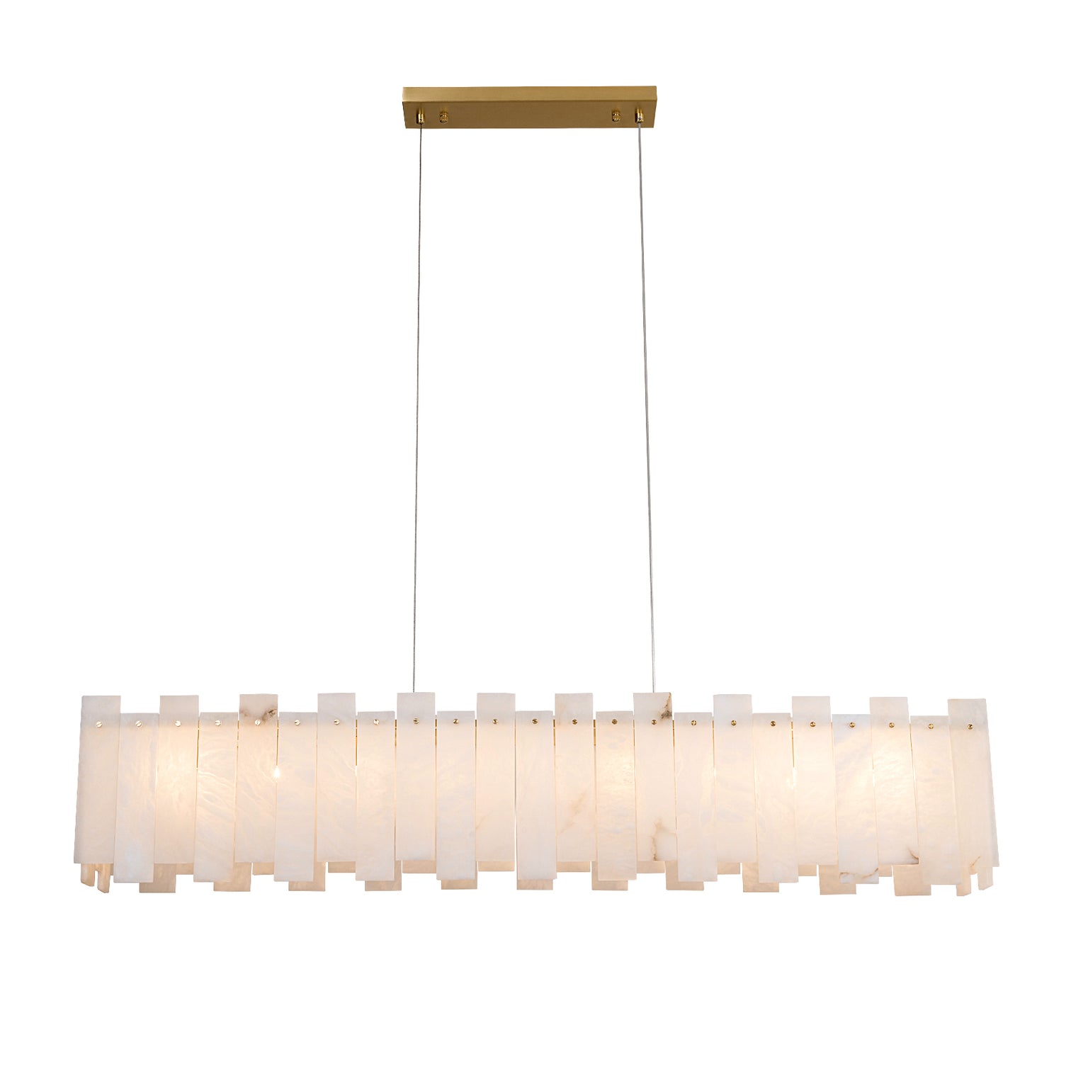 KANSAS 1200mm Luxury Alabaster Chandeliers Solid Copper Dining Room Kitchen Island LED G9 Bulb Included - 7Pandas Australia