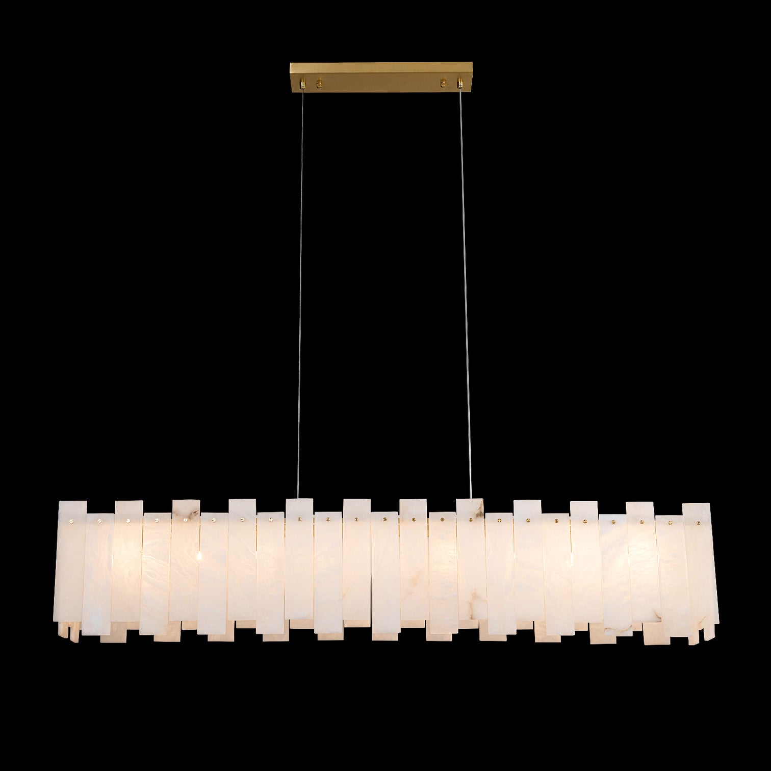 KANSAS 1200mm Luxury Alabaster Chandeliers Solid Copper Dining Room Kitchen Island LED G9 Bulb Included - 7Pandas Australia