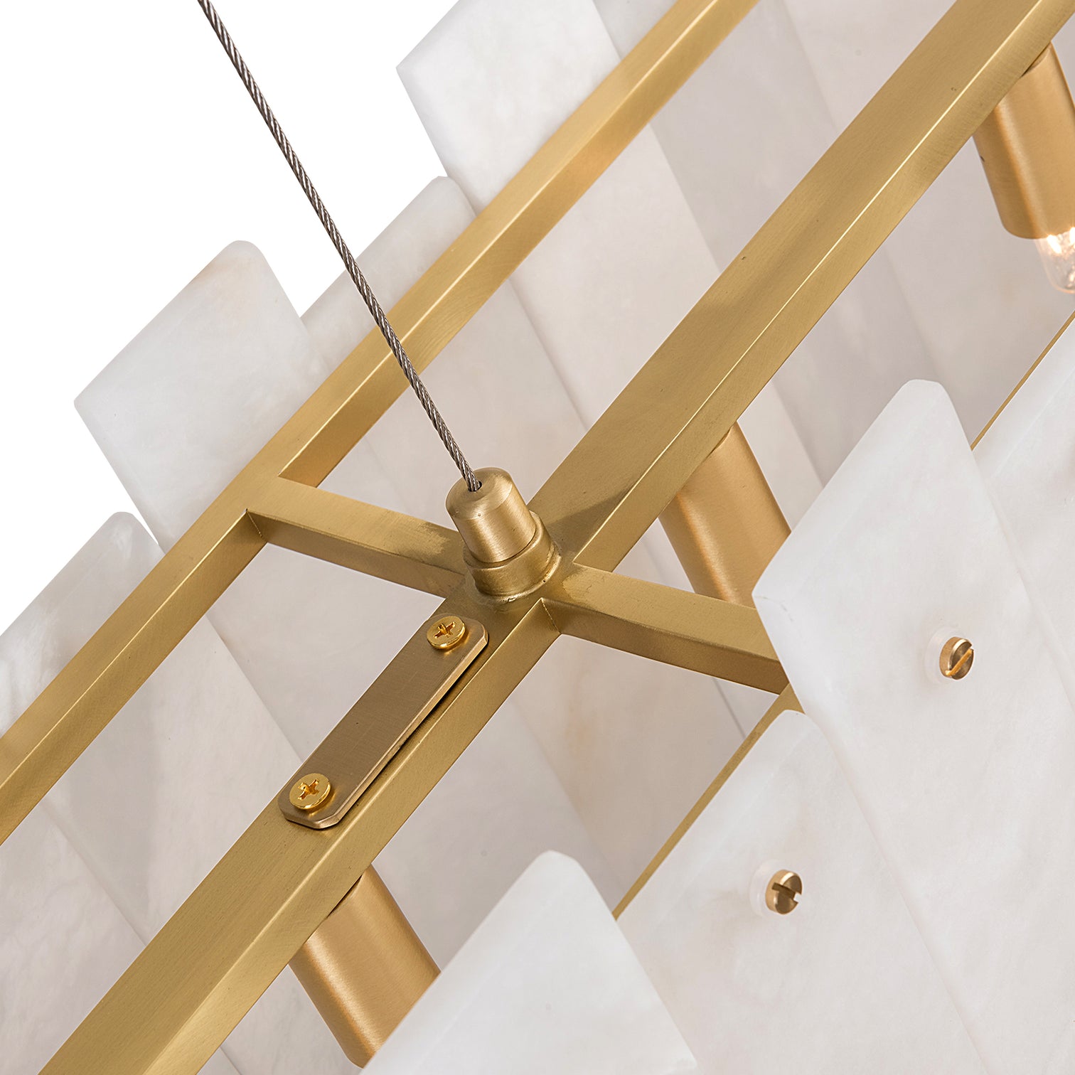 KANSAS 1200mm Luxury Alabaster Chandeliers Solid Copper Dining Room Kitchen Island LED G9 Bulb Included - 7Pandas Australia