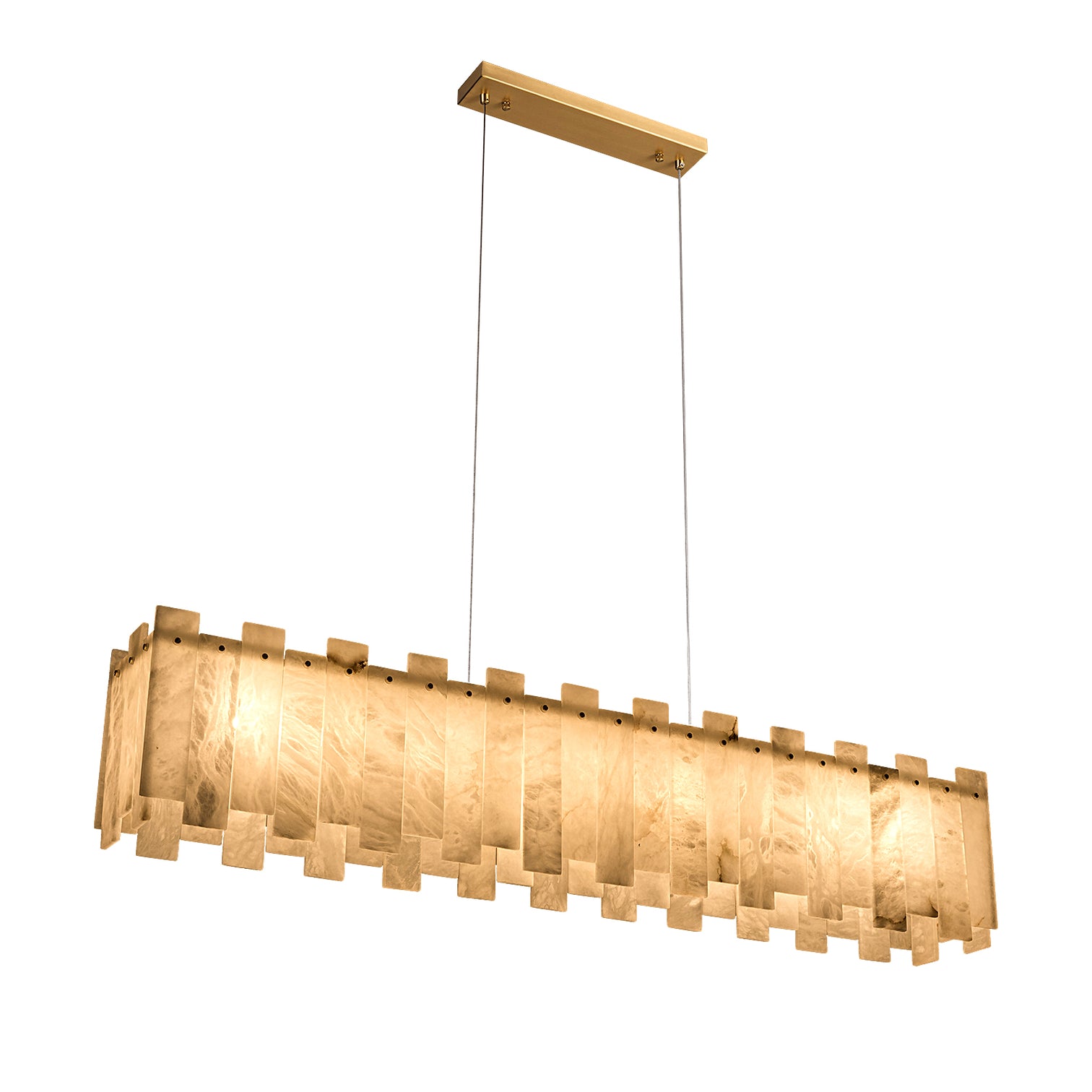 KANSAS 1200mm Luxury Alabaster Chandeliers Solid Copper Dining Room Kitchen Island LED G9 Bulb Included - 7Pandas Australia