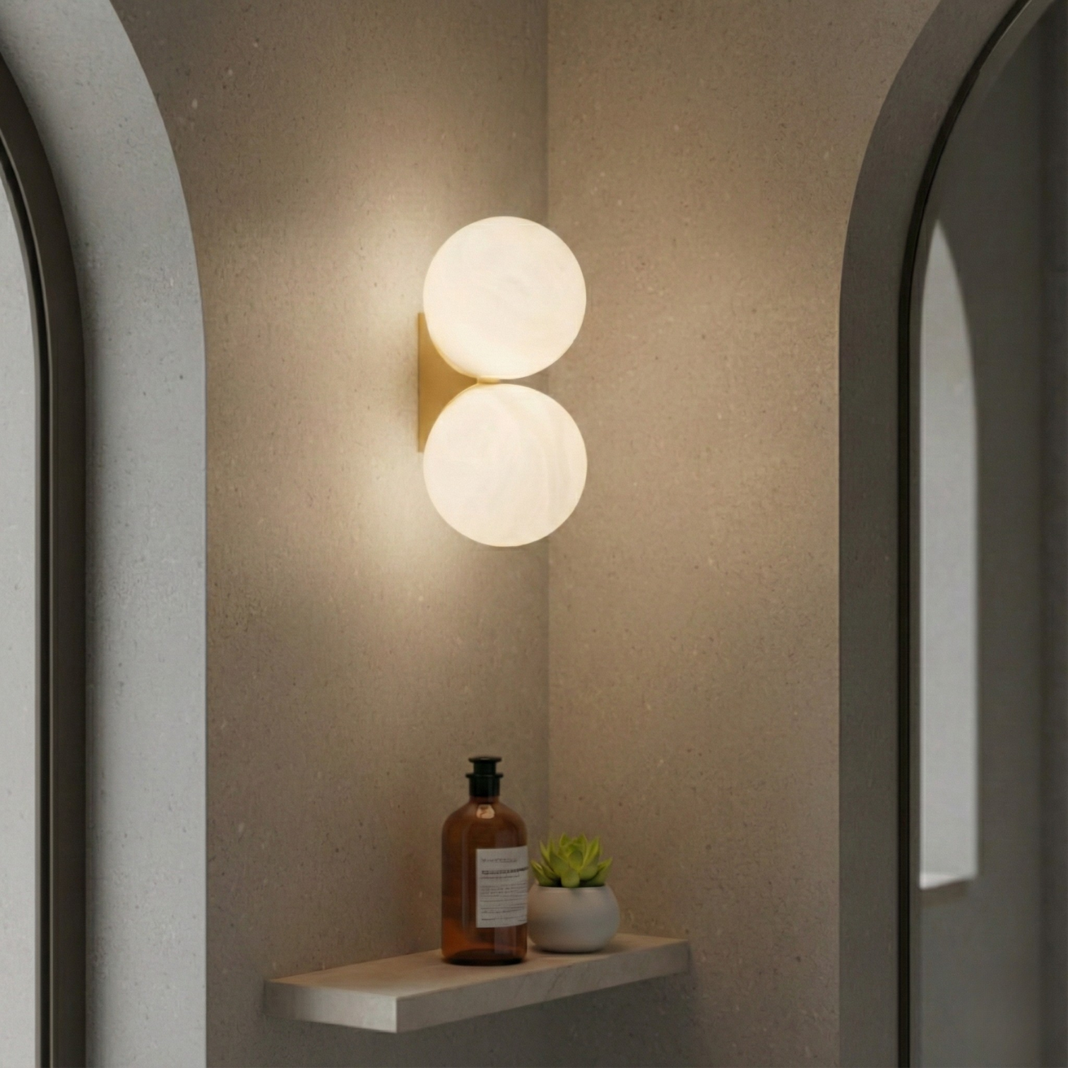 TACOMA Luxury Design Modern Solid Copper Alabaster Interior Wall Light LED G9 Dimmable - 7Pandas Australia