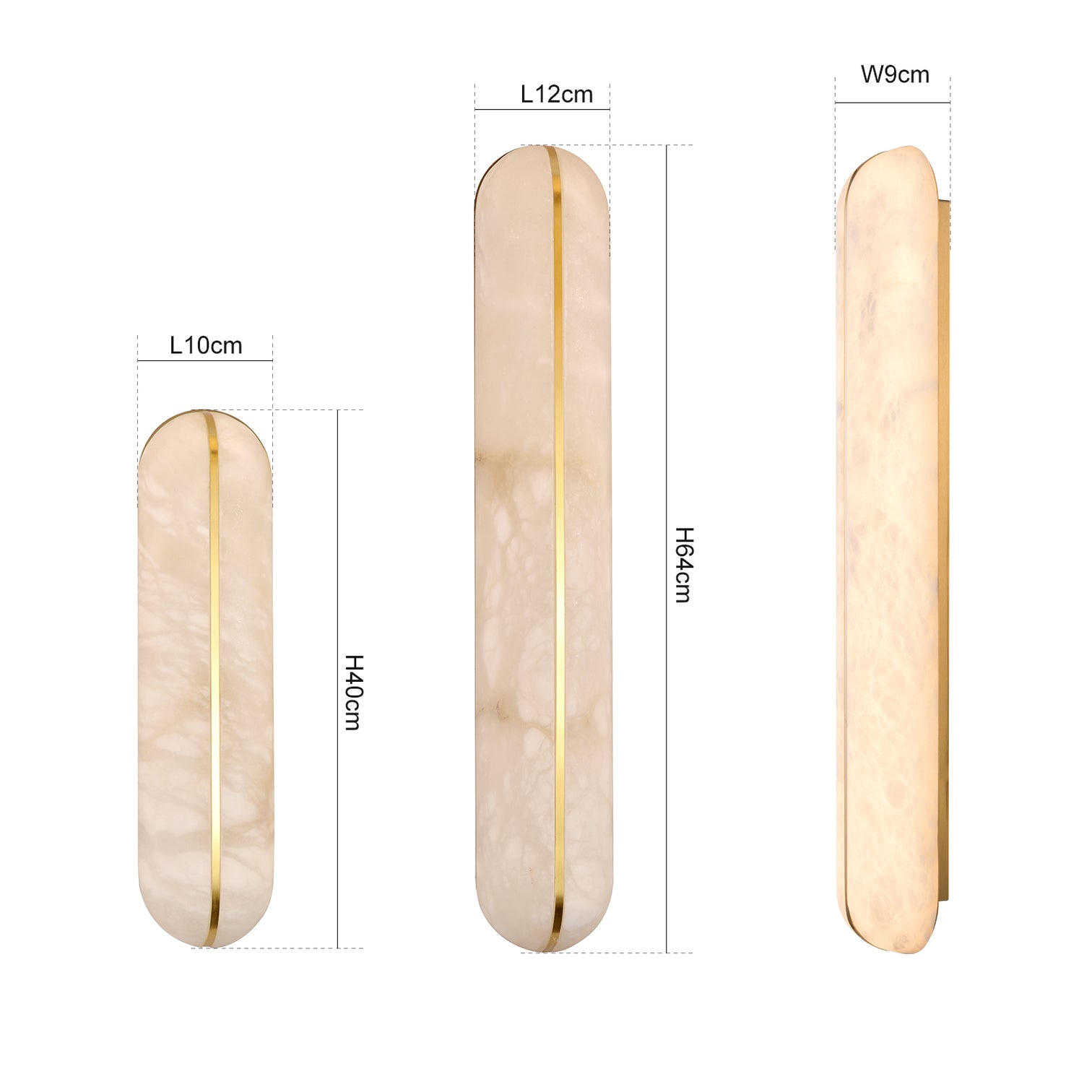 MOUSA Contemporary Interior LED Alabaster Wall Light Solid Copper Fixture 3CCT DIM - 7Pandas Australia