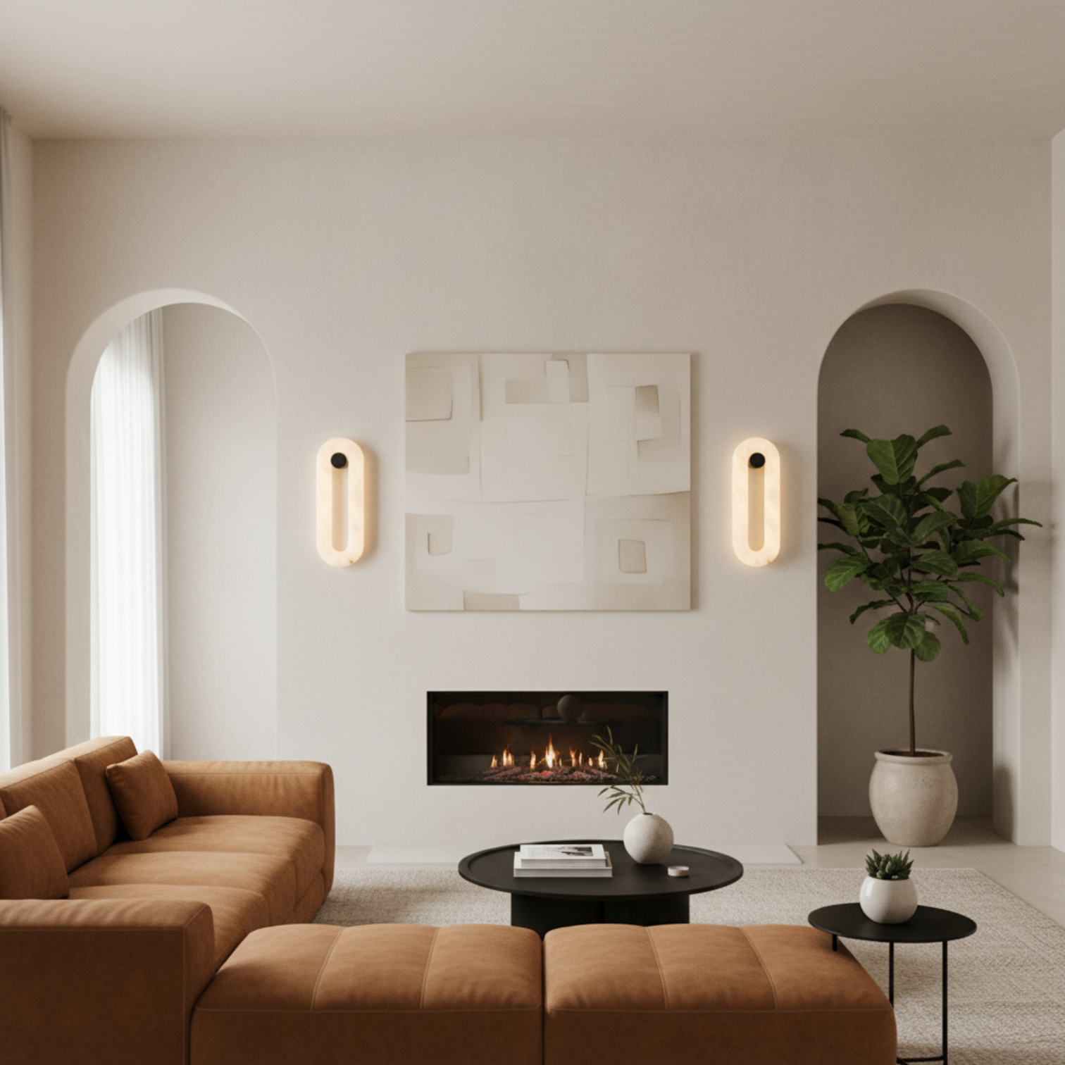 PIETRO Alabaster Designer Interior LED Wall Light 3CCT Dimmable - 7Pandas Australia