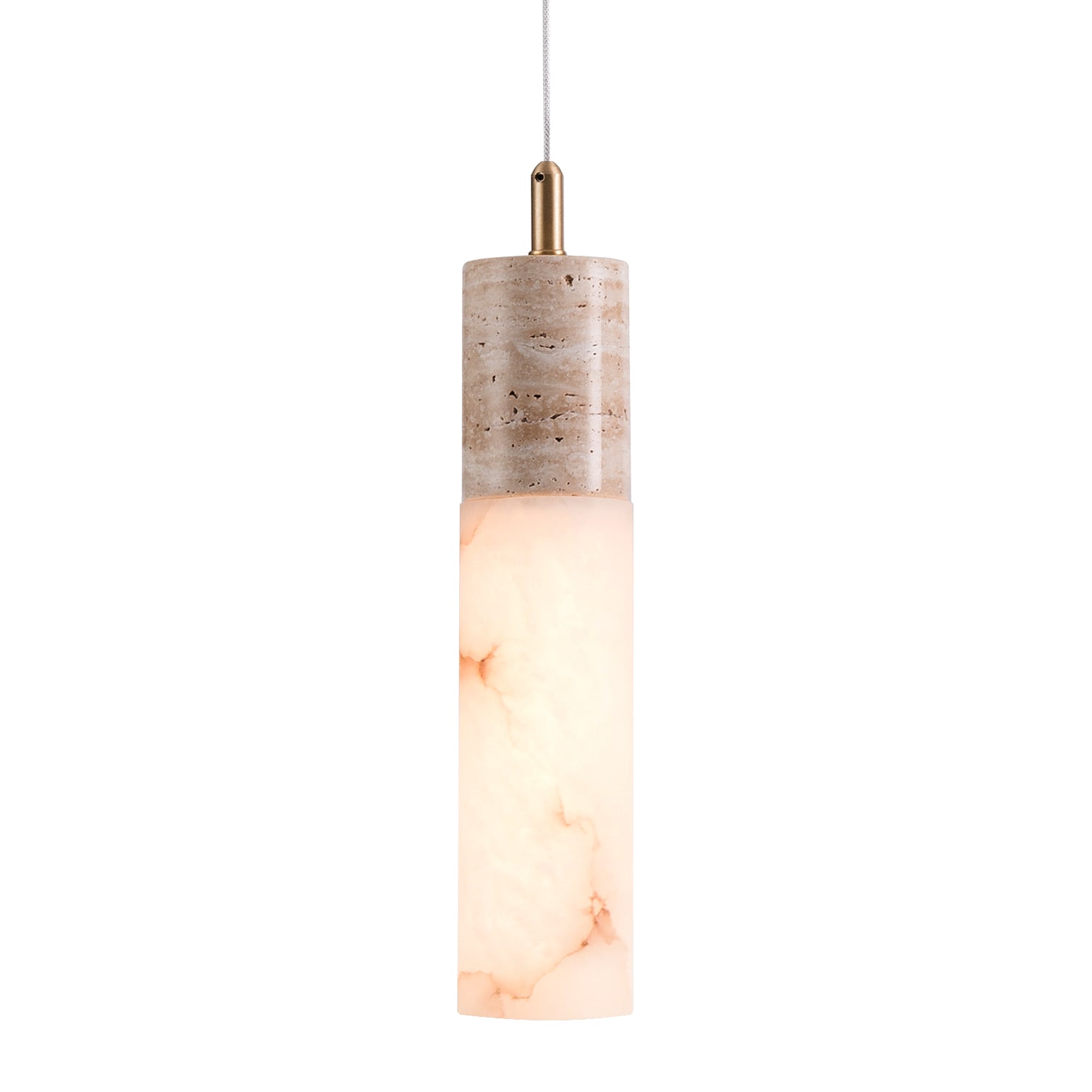 KIRA LED Alabaster Stone Chandeliers Staircase Pendant light 3000K Warmwhite Dimmable Aged Brass - 7Pandas Australia