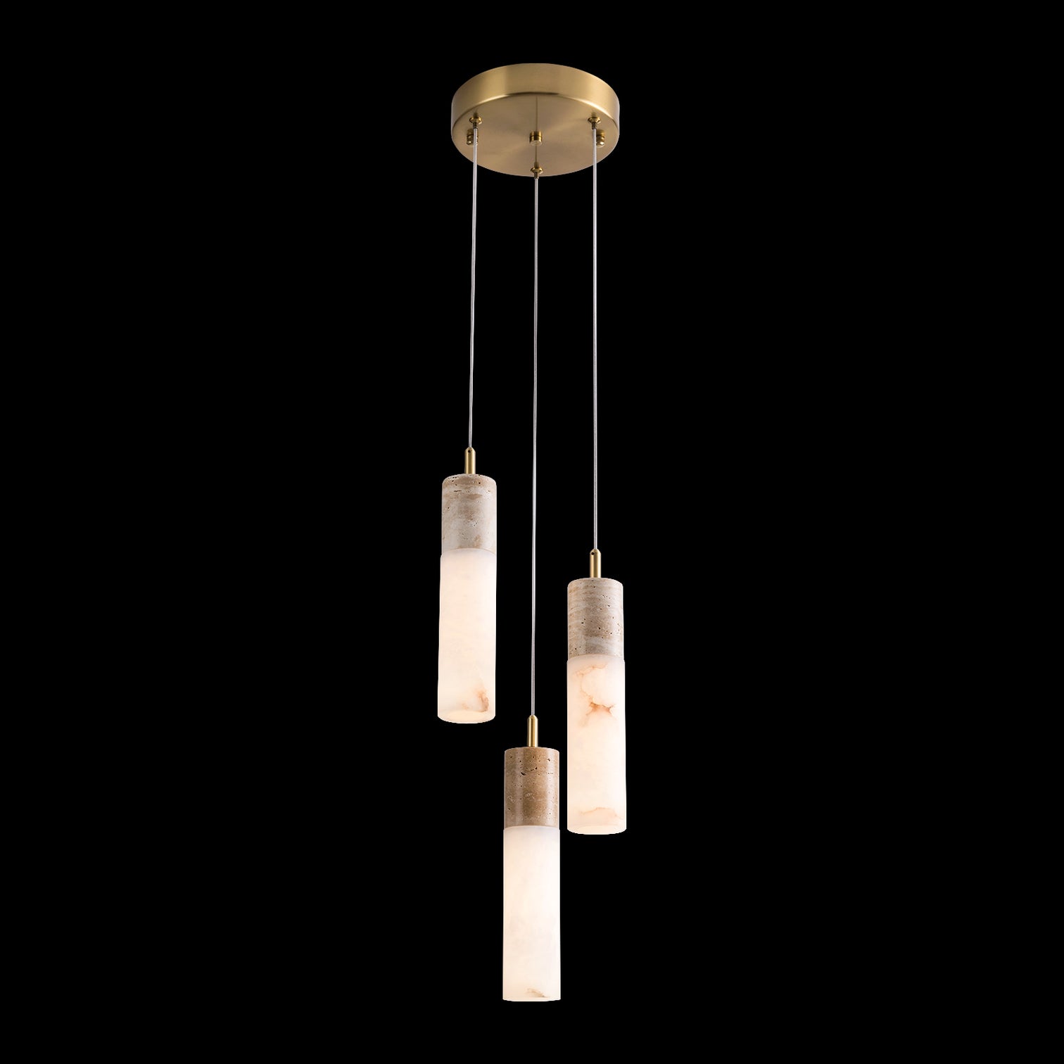 KIRA LED Alabaster Stone Chandeliers Staircase Pendant light 3000K Warmwhite Dimmable Aged Brass - 7Pandas Australia