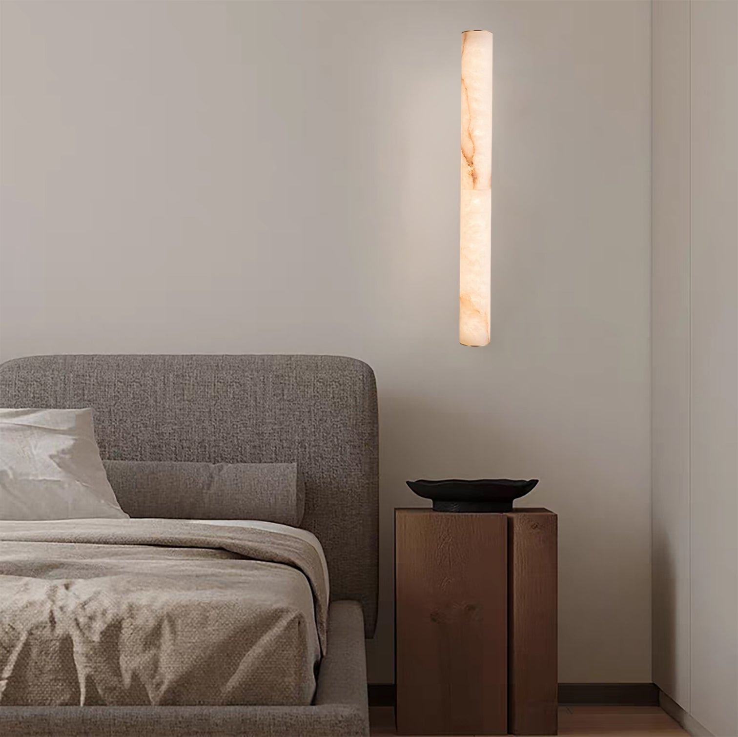 MILLER LED Alabaster Solid Copper Interior Wall Light 14W 3CCT Dimmable Bathroom Vanity Light Aged Brass - 7Pandas Australia