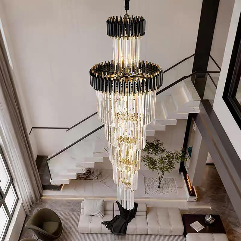 ROSS Large Luxury Contemporary Style Staircase K9 Crystal Chandelier Living Room - 7Pandas Australia
