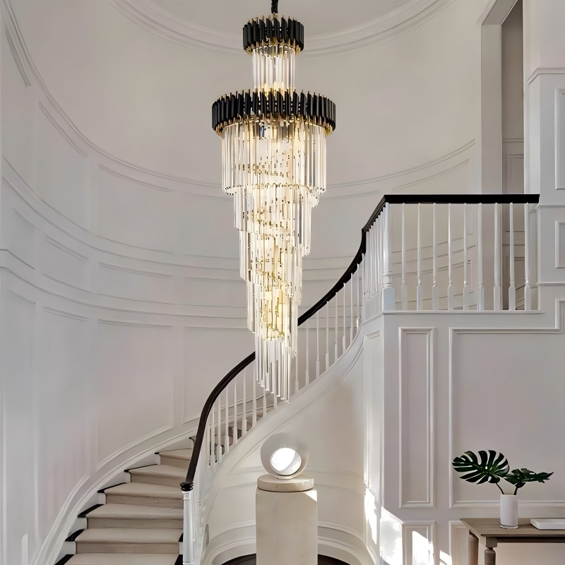 ROSS Large Luxury Contemporary Style Staircase K9 Crystal Chandelier Living Room - 7Pandas Australia