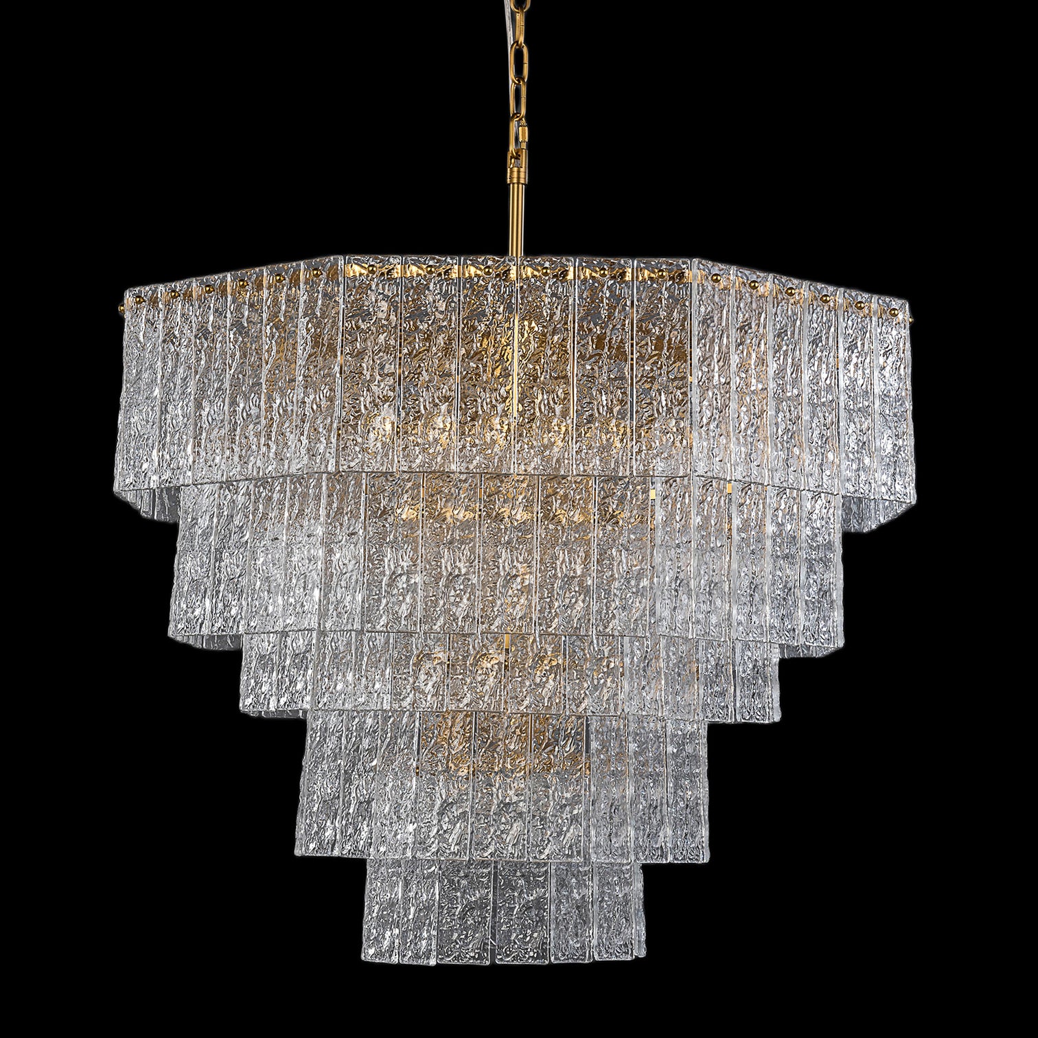 JOANA Contemporary Luxury Hand Craft Glass Chandelier Lighting Aged Brass Living Room - 7Pandas Australia