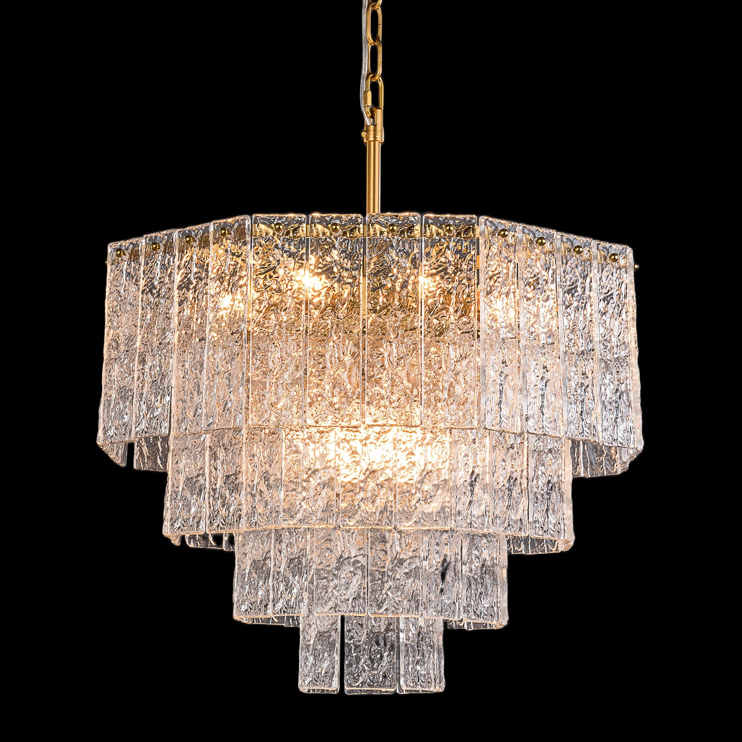 JOANA Contemporary Luxury Hand Craft Glass Chandelier Lighting Aged Brass Living Room - 7Pandas Australia