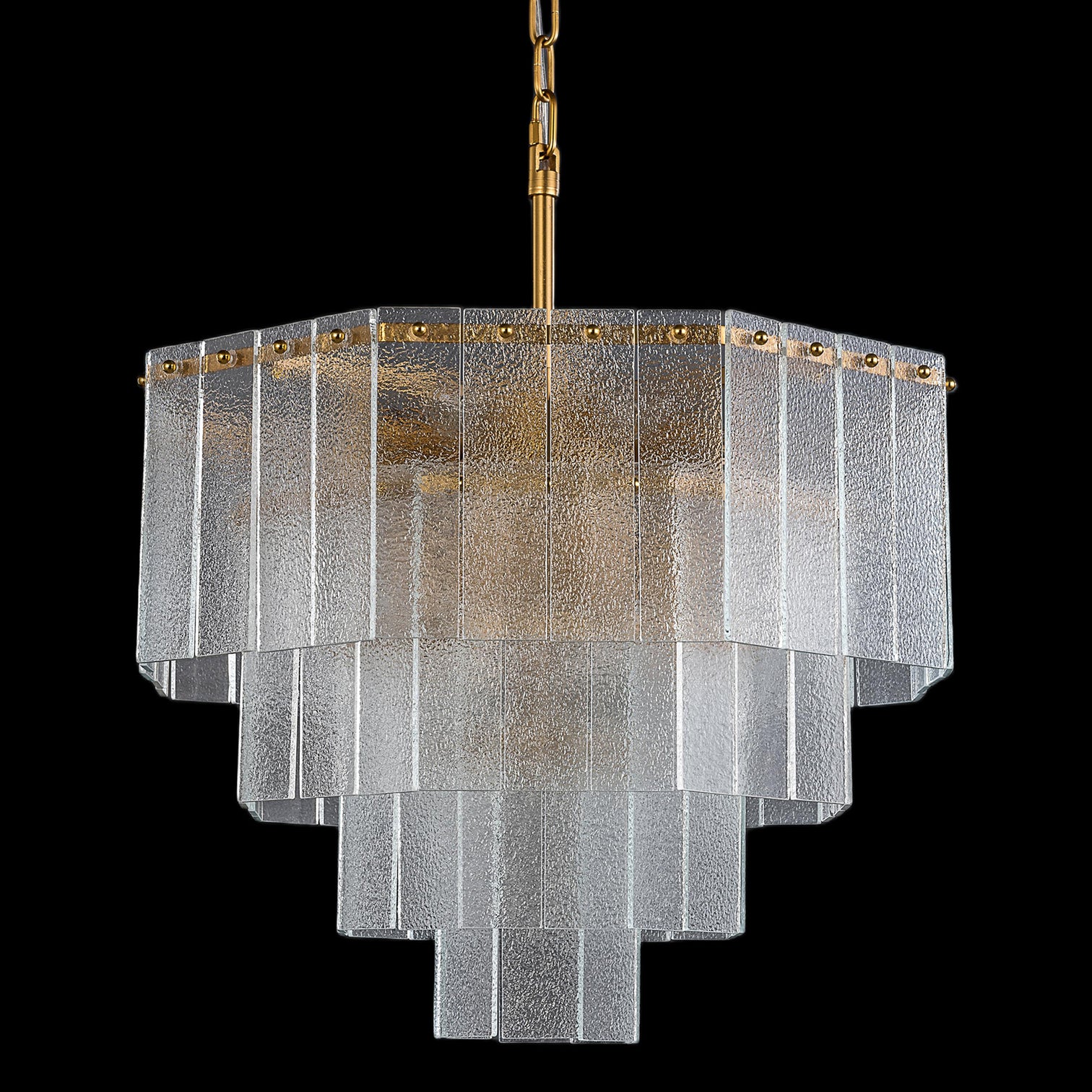 JOANA Contemporary Luxury Hand Craft Glass Chandelier Lighting Aged Brass Living Room - 7Pandas Australia
