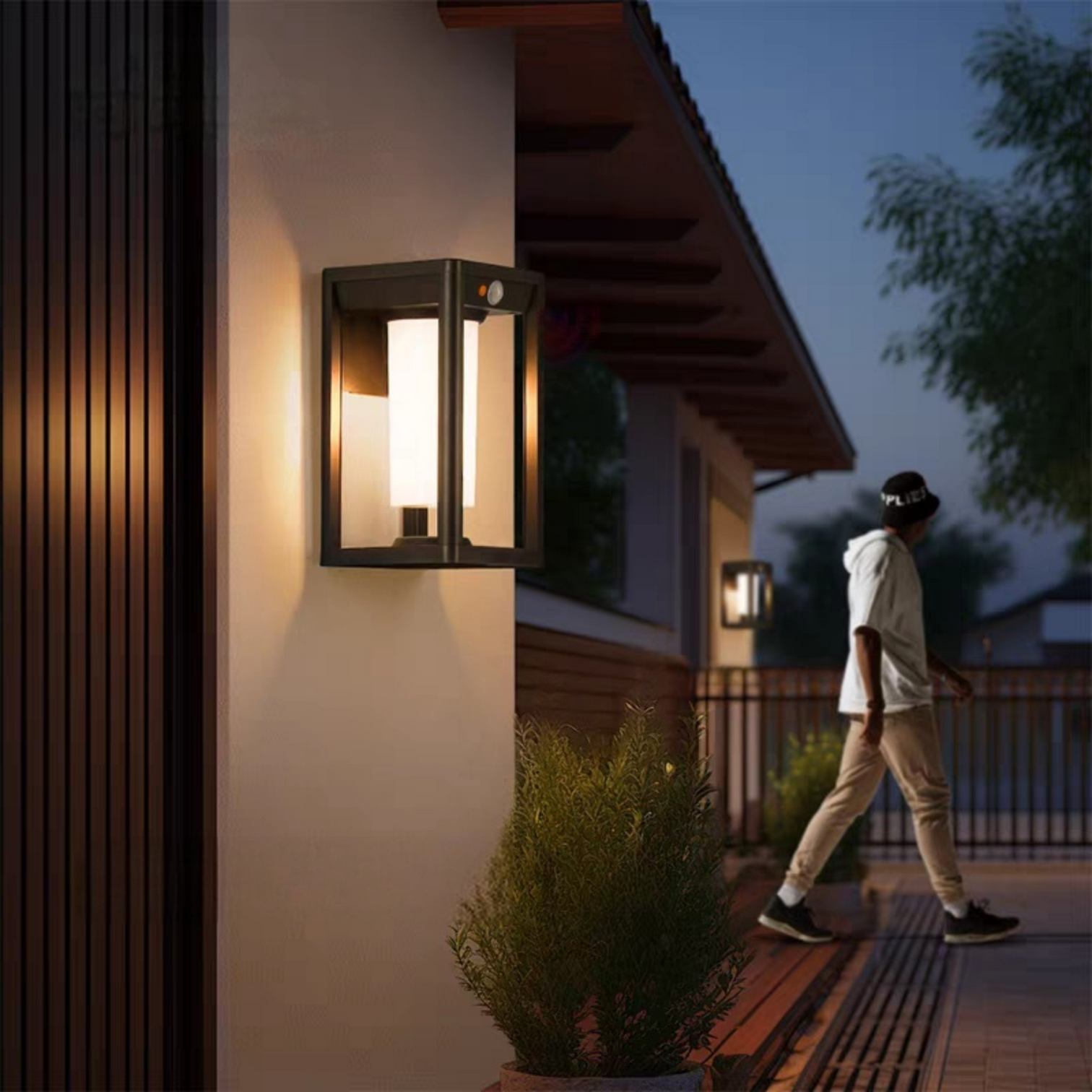 GRACE Solar Light 2000mAh Outdoor Wall Light Sensor IP54 3CCT - 7Pandas Australia