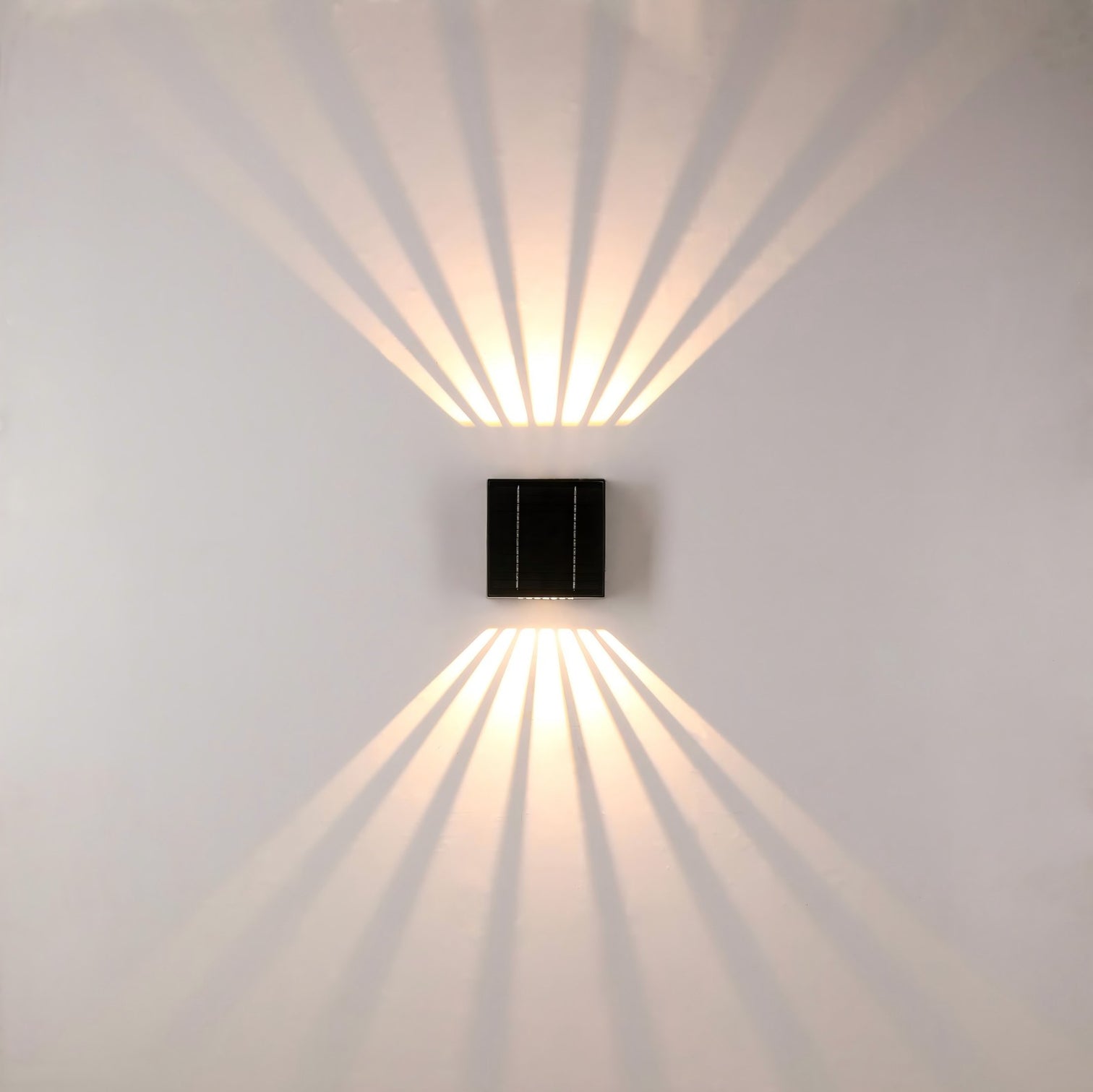 SMEG Solar Garden Wall Light IP54 3000K Light Updown Adjustable 1200mAh Black - 7Pandas Australia